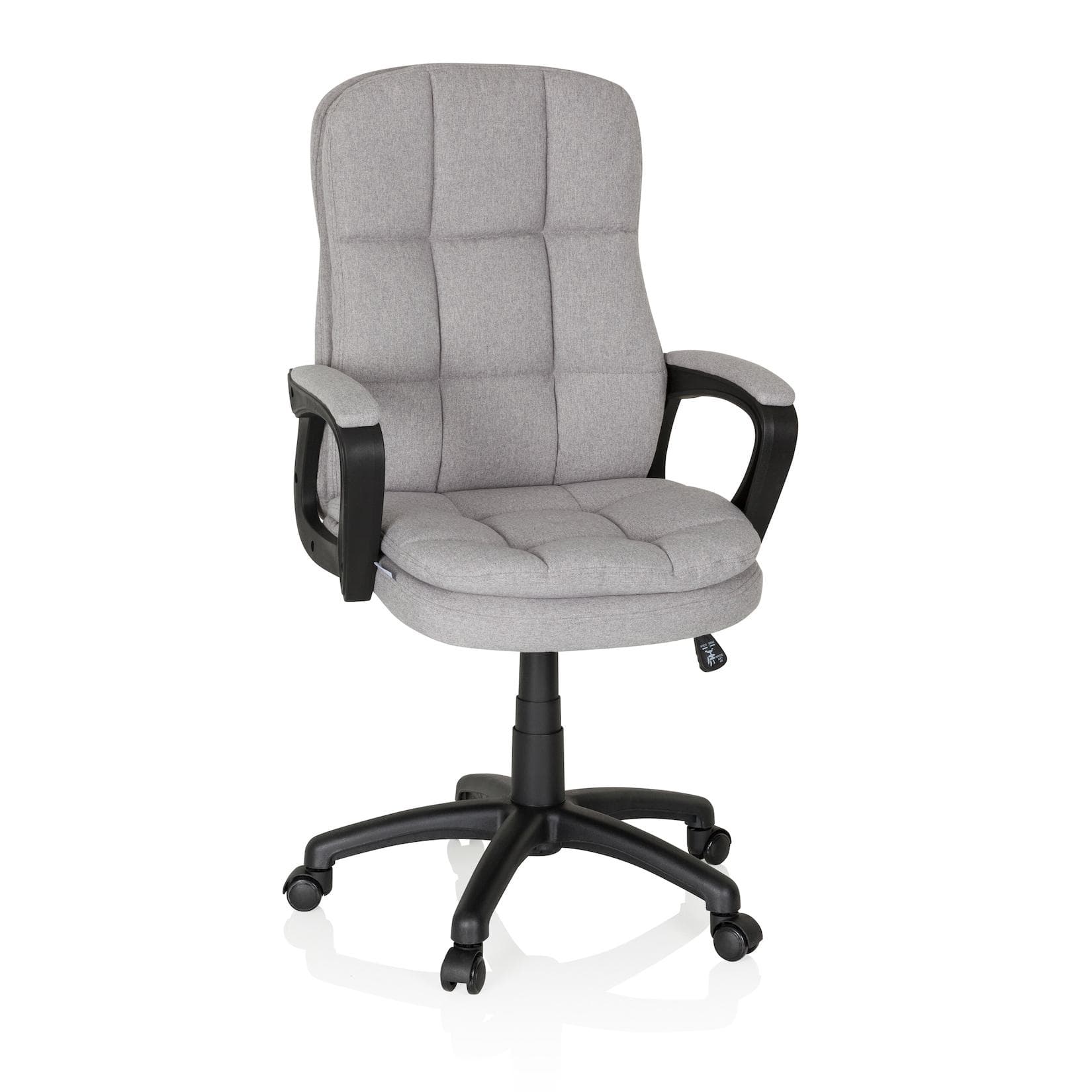 MyBuero Chefsessel Home Office Stoff Grau Ergonomisch