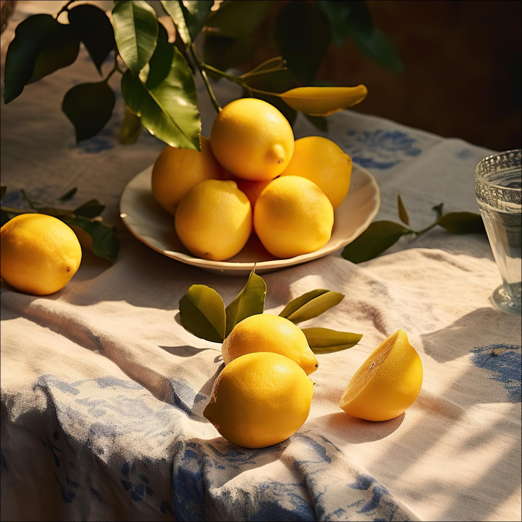 Glasbild LEMONS IV Mehrfarbig Pro Art