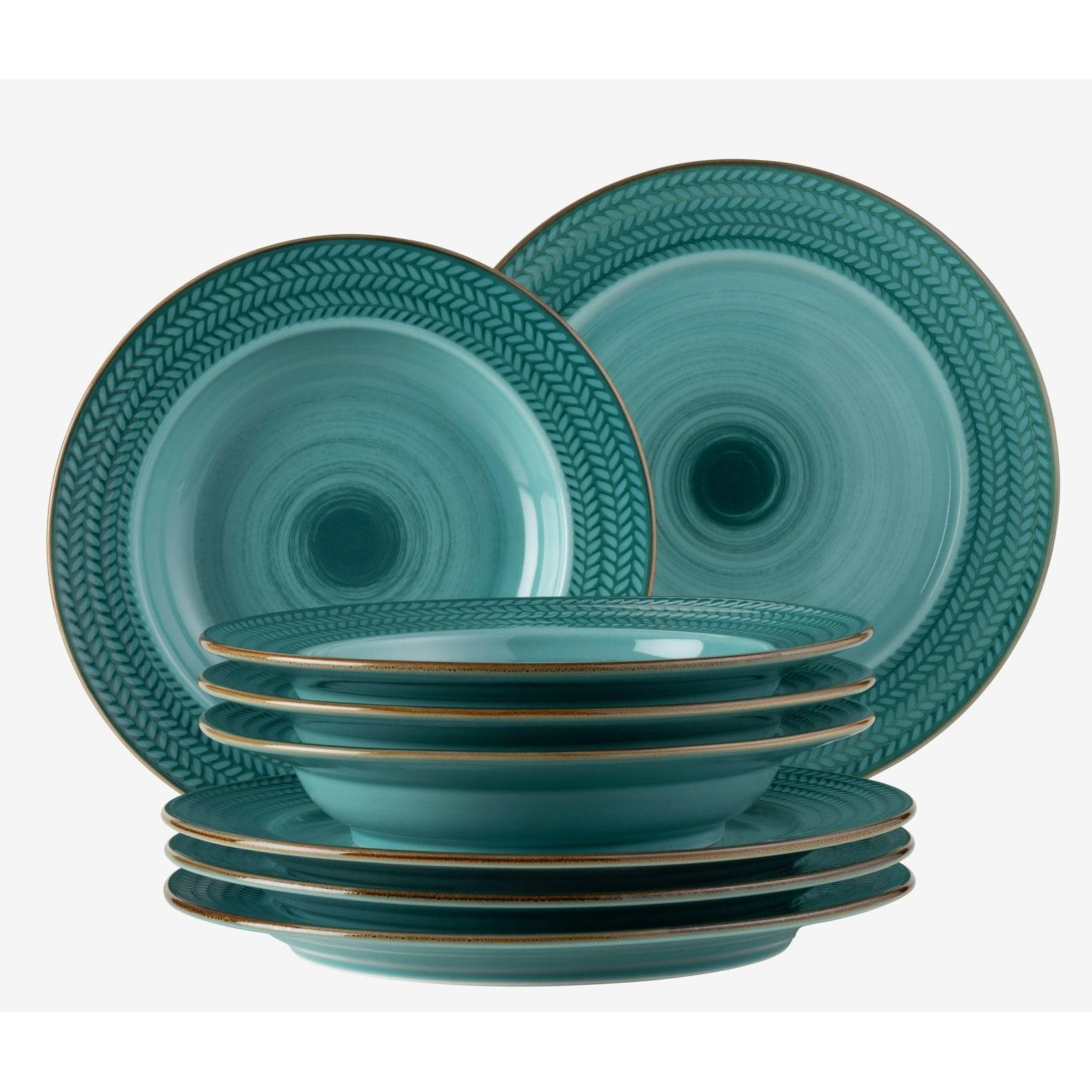 MÄSER Teller-Set Prospero 8-teilig Handbemalt