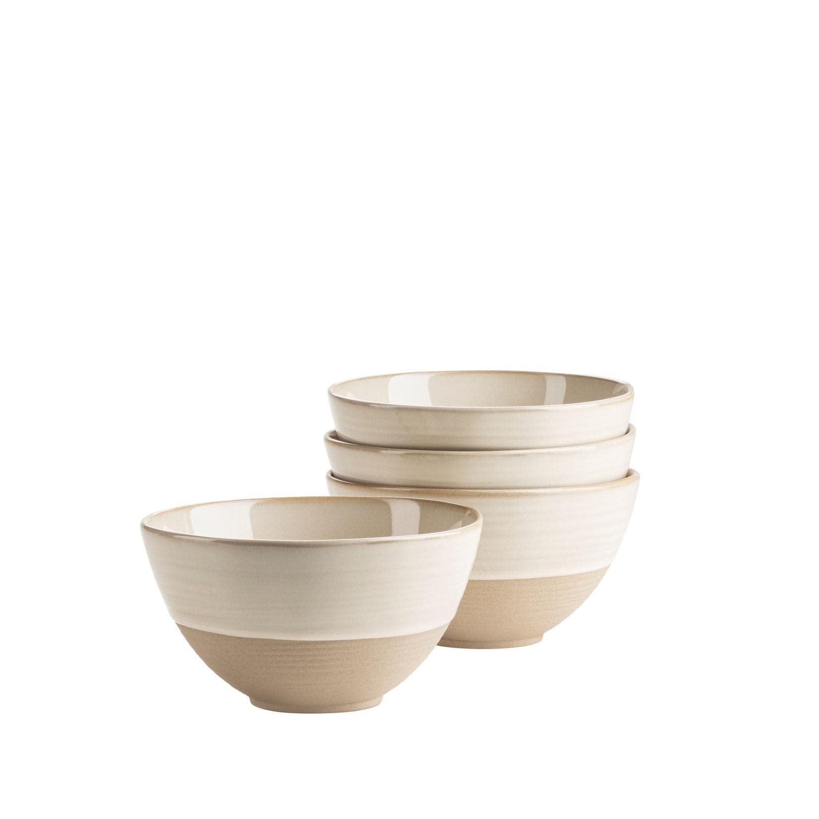 MÄSER Nottingham Schüssel Set 4-tlg. Beige Keramik Vintage
