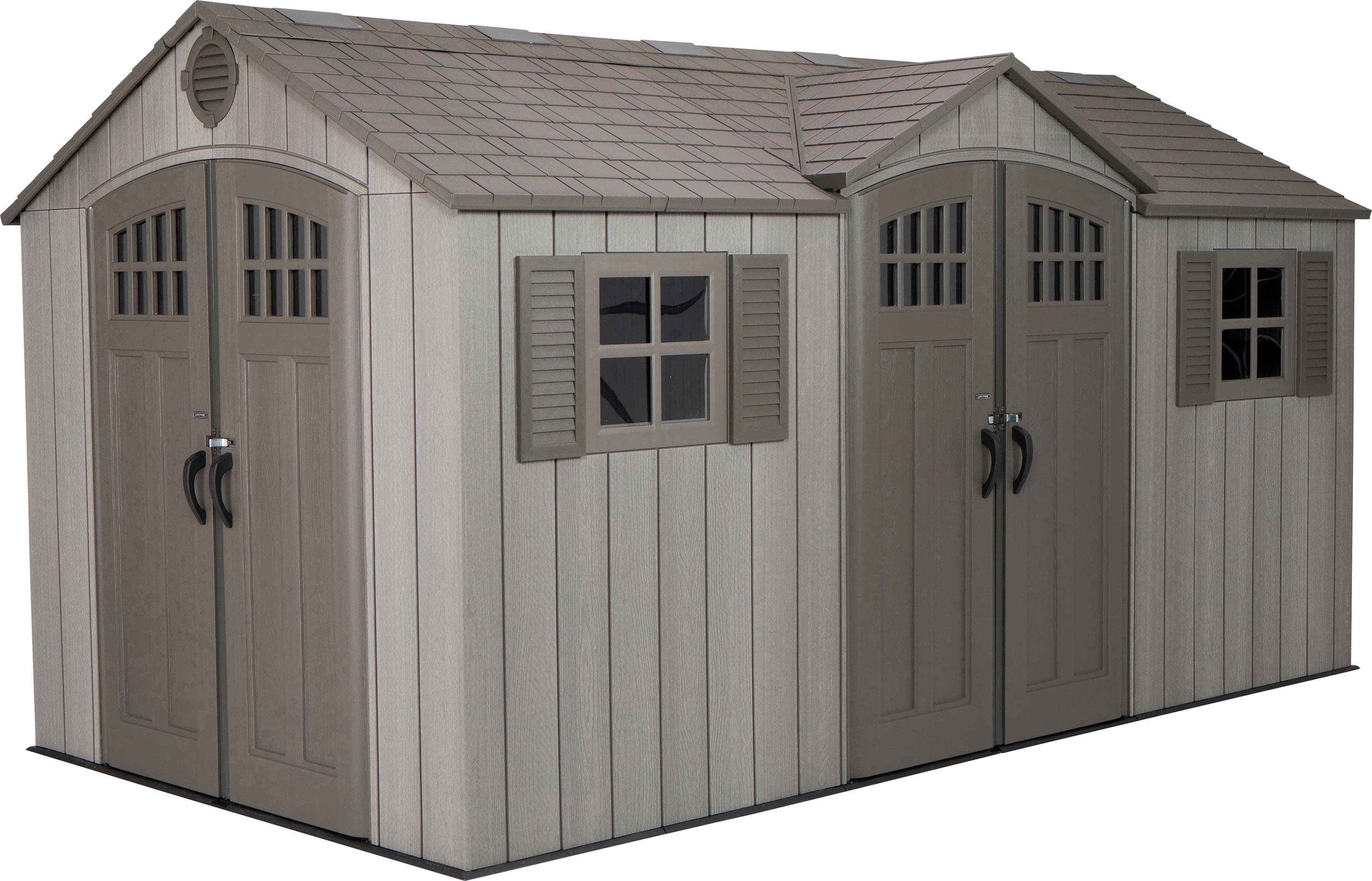 Lifetime Gerätehaus Galaxis Grau HDPE Kunststoff