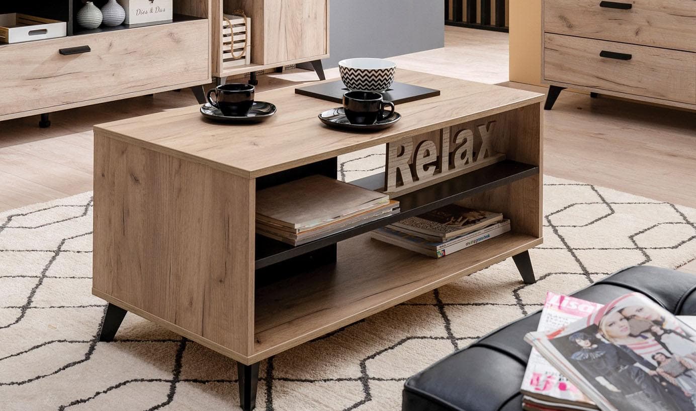 INOSIGN Couchtisch Umbria Grau Eiche Schwarz Modern