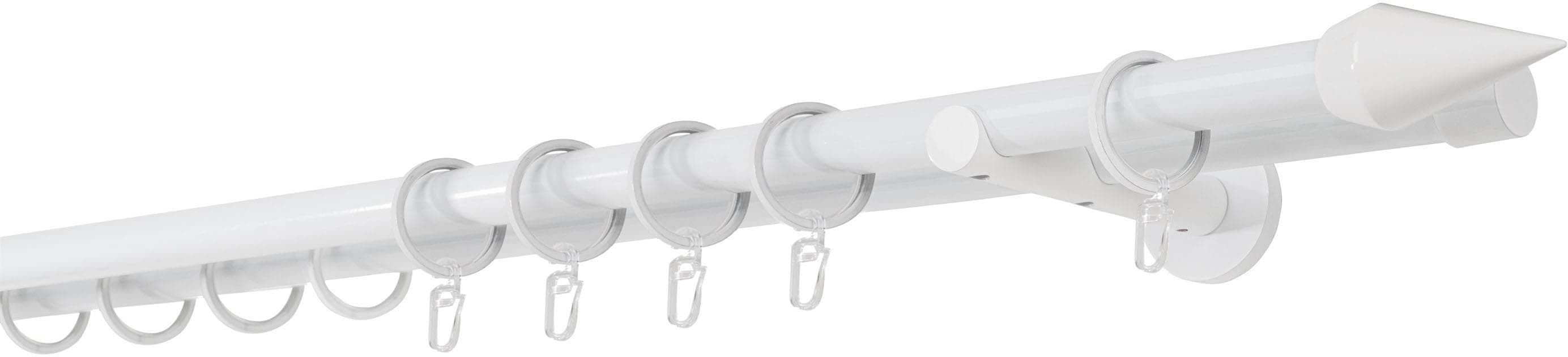 Gardinenstange MYDECO 20mm Point Wandträger 14 cm Weiß Aluminium