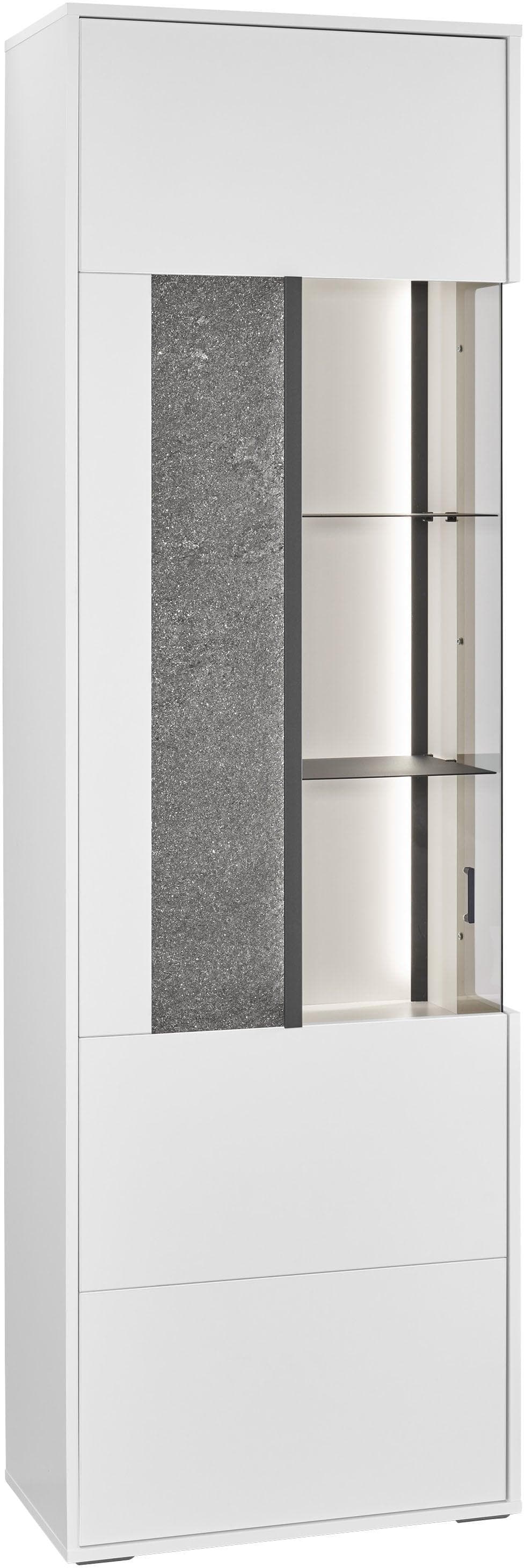 set one by Musterring Vitrine Deltona Weiß mit Beleuchtung