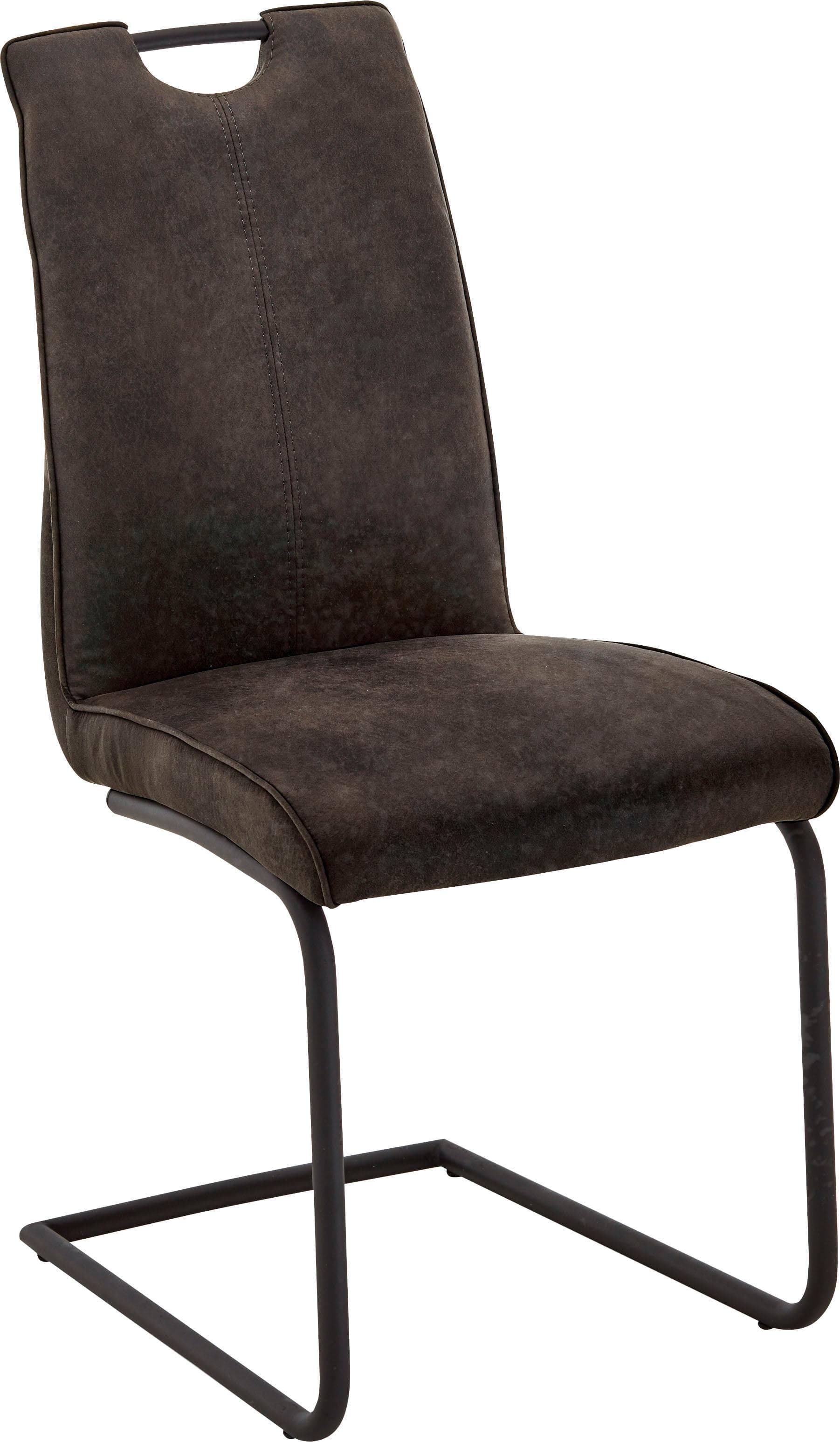 Freischwinger Finja von NIEHOFF SITZMÖBEL, Anthrazit, Microfaser, Schwingstuhl