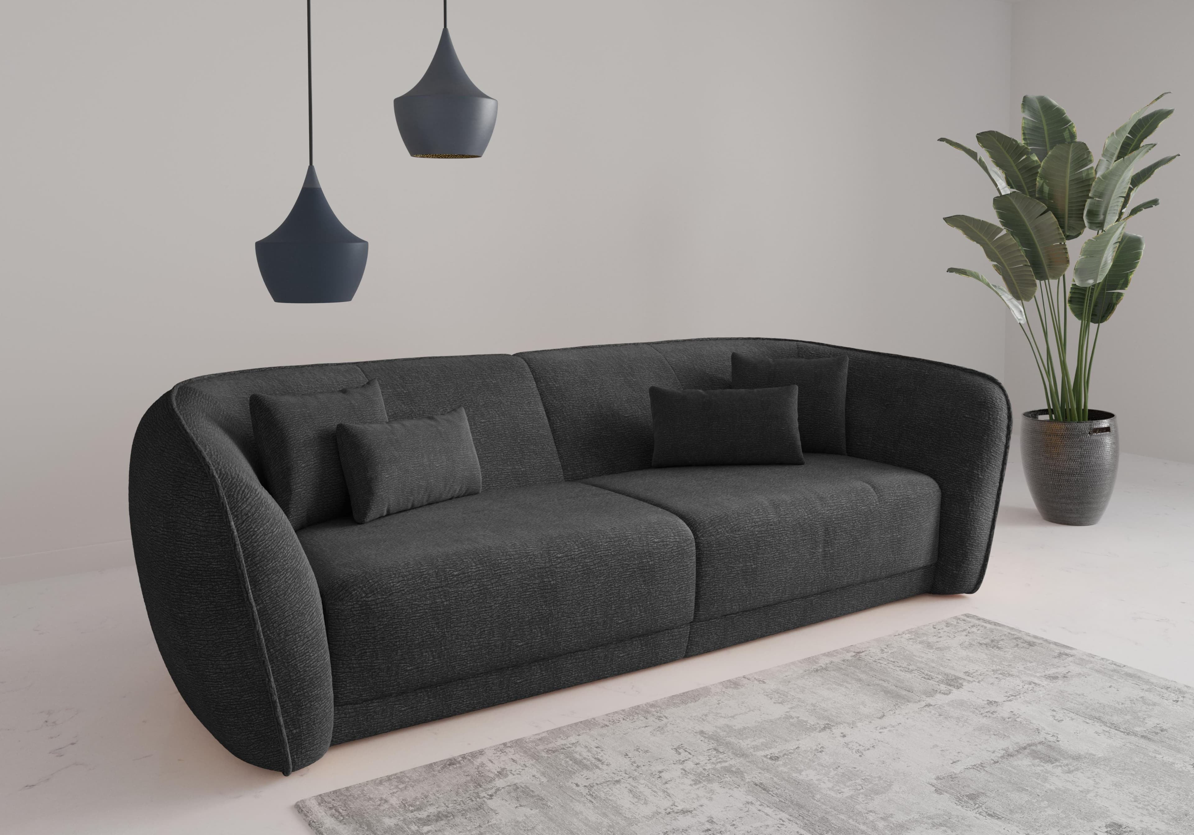 Big-Sofa SIT & MORE Neapel Anthrazit 4-Sitzer Polyester