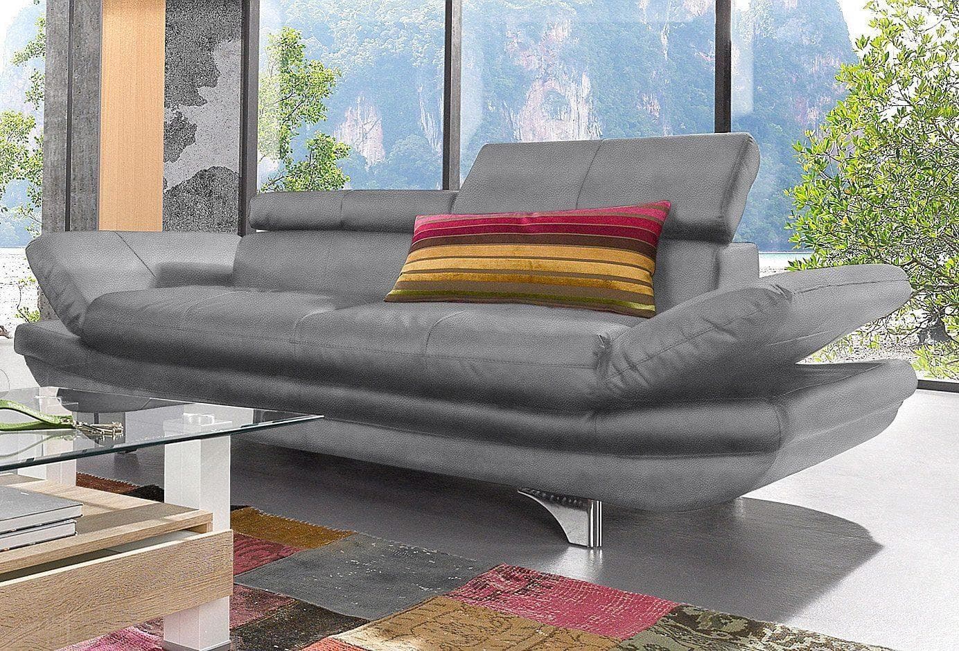 Polstergarnitur mit 2-Sitzer und Hocker - Inklusive Rückenverstellung