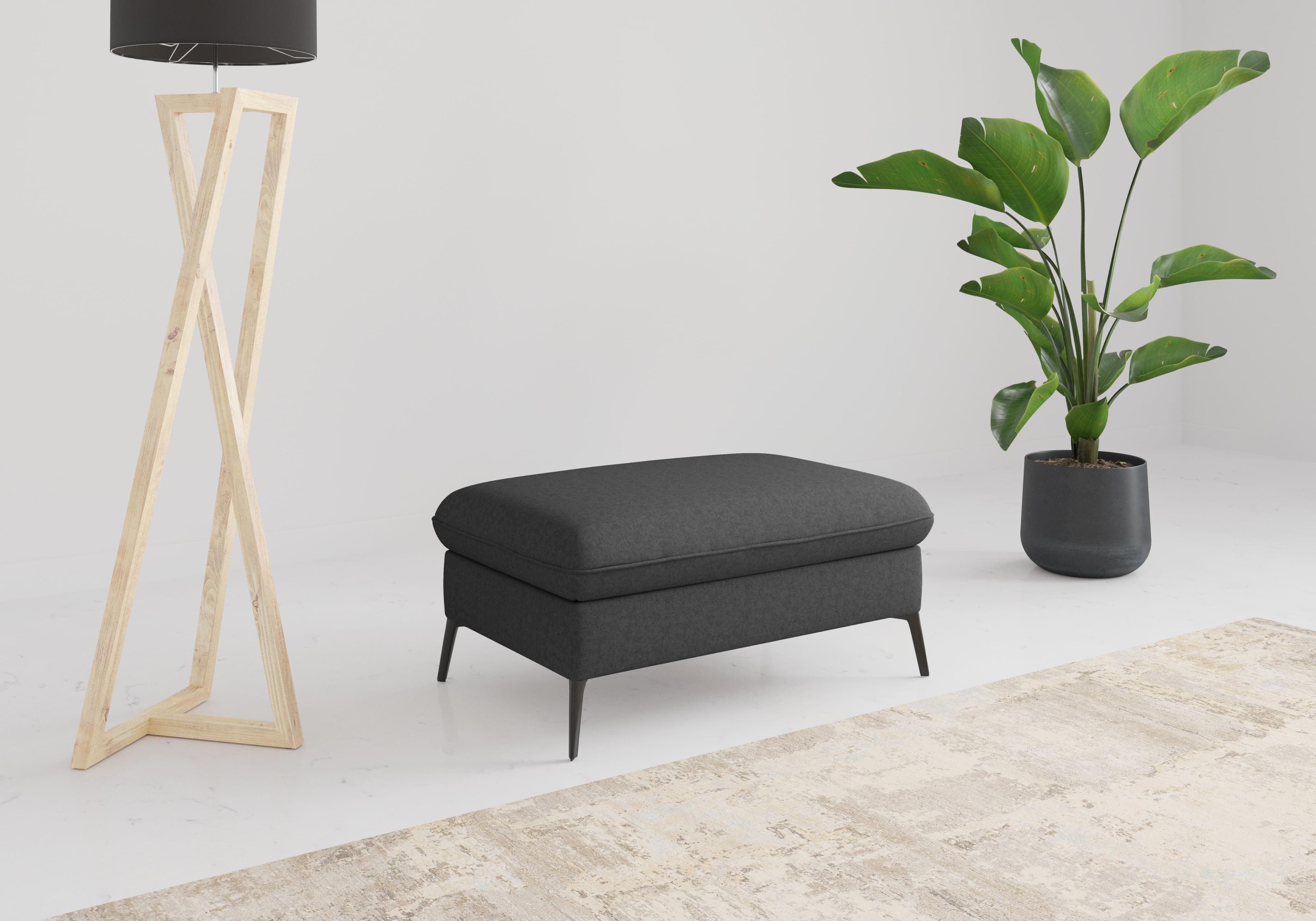 Sit & More Polsterhocker Emely mit Stauraum Grau