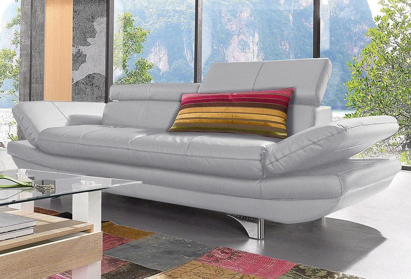 Polstergarnitur mit 2-Sitzer und Hocker - Inklusive Rückenverstellung