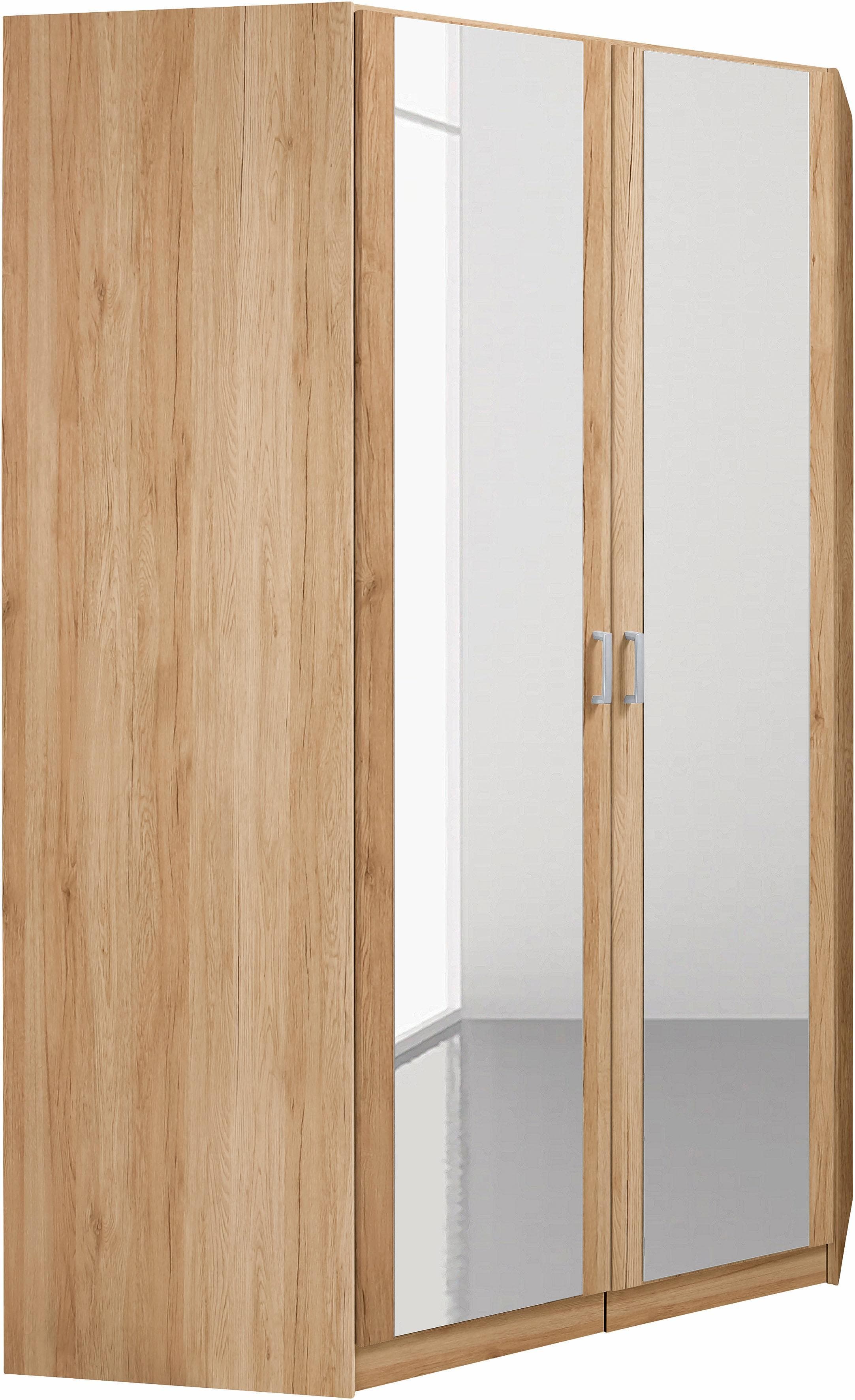 Eckkleiderschrank mit 8 Einlegeböden