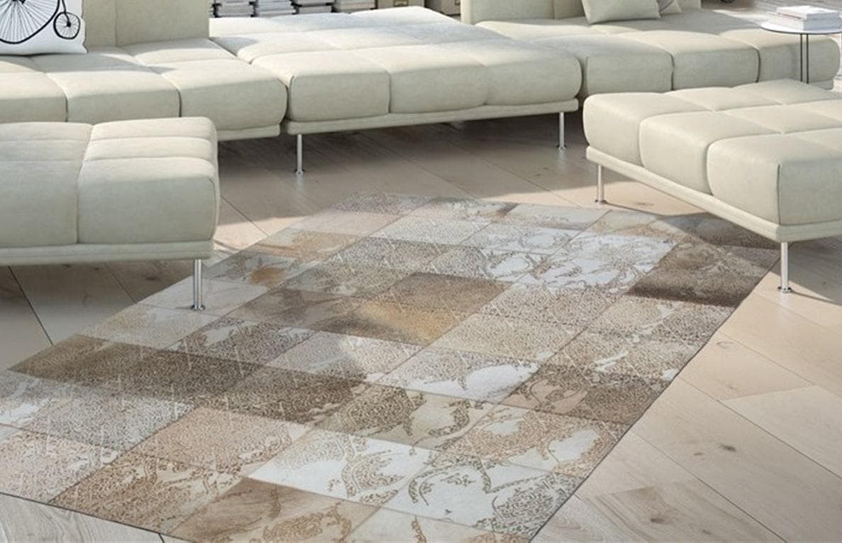 Kayoom Teppich Cobra 343 Beige Leder