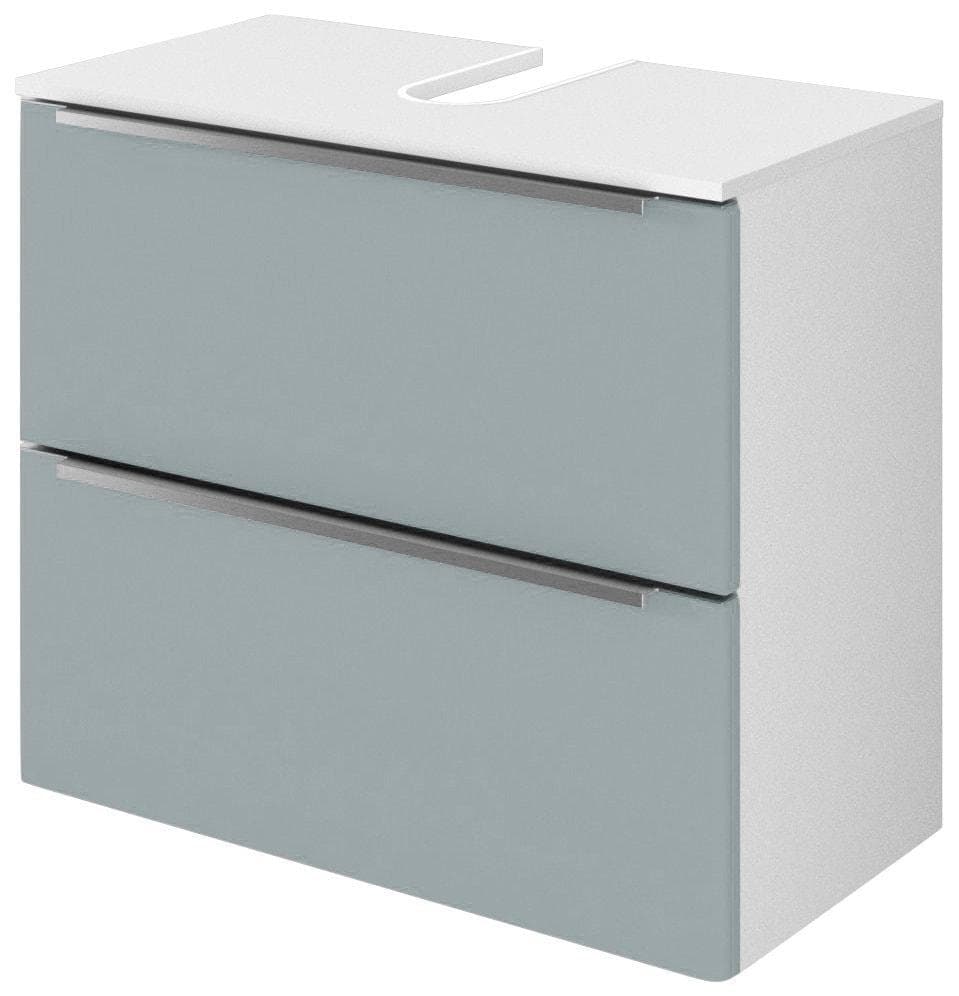 WELLTIME Waschbeckenunterschrank Matera Grün Matt MDF