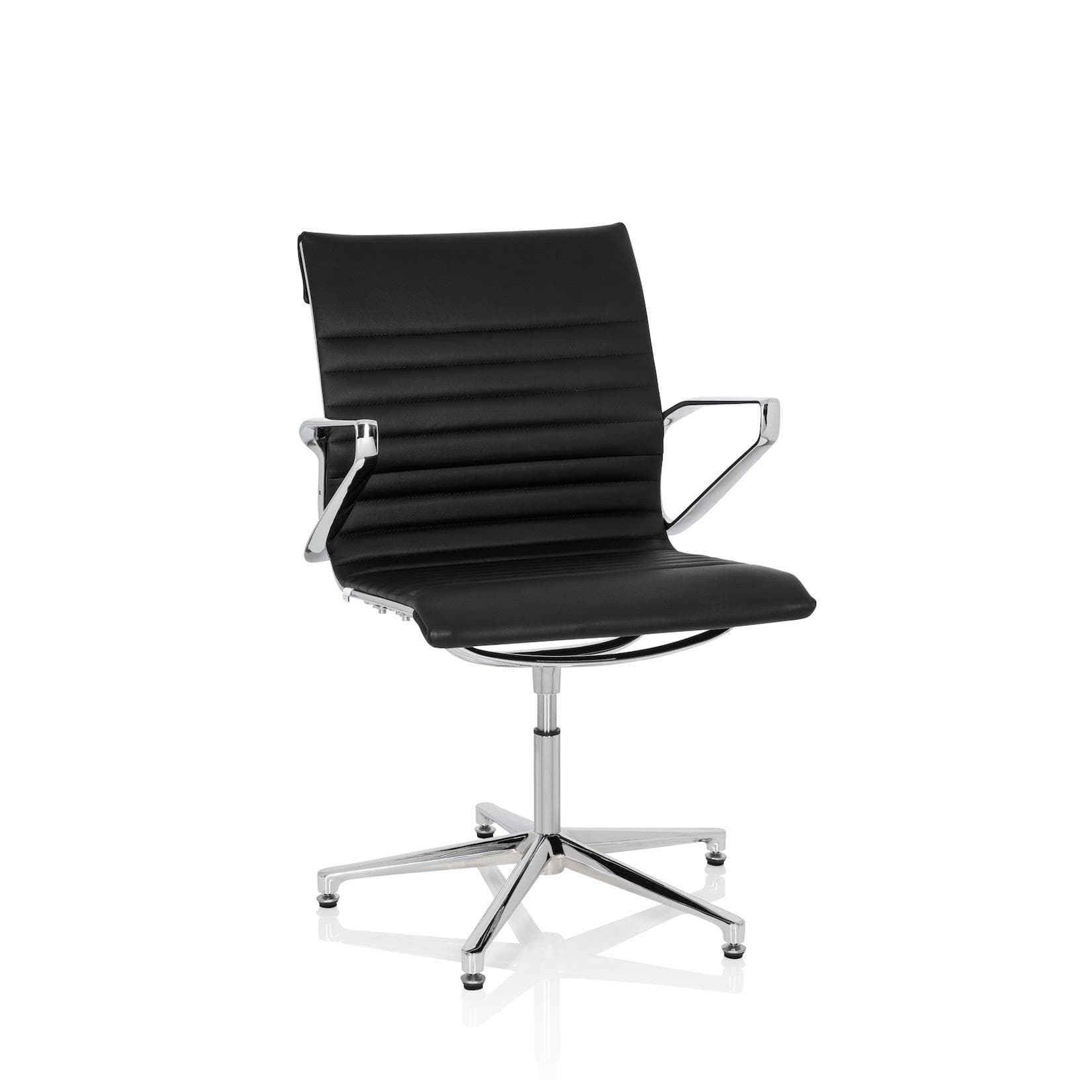 hjh OFFICE Besucherstuhl PARIBA V IV Leder mit Armlehnen