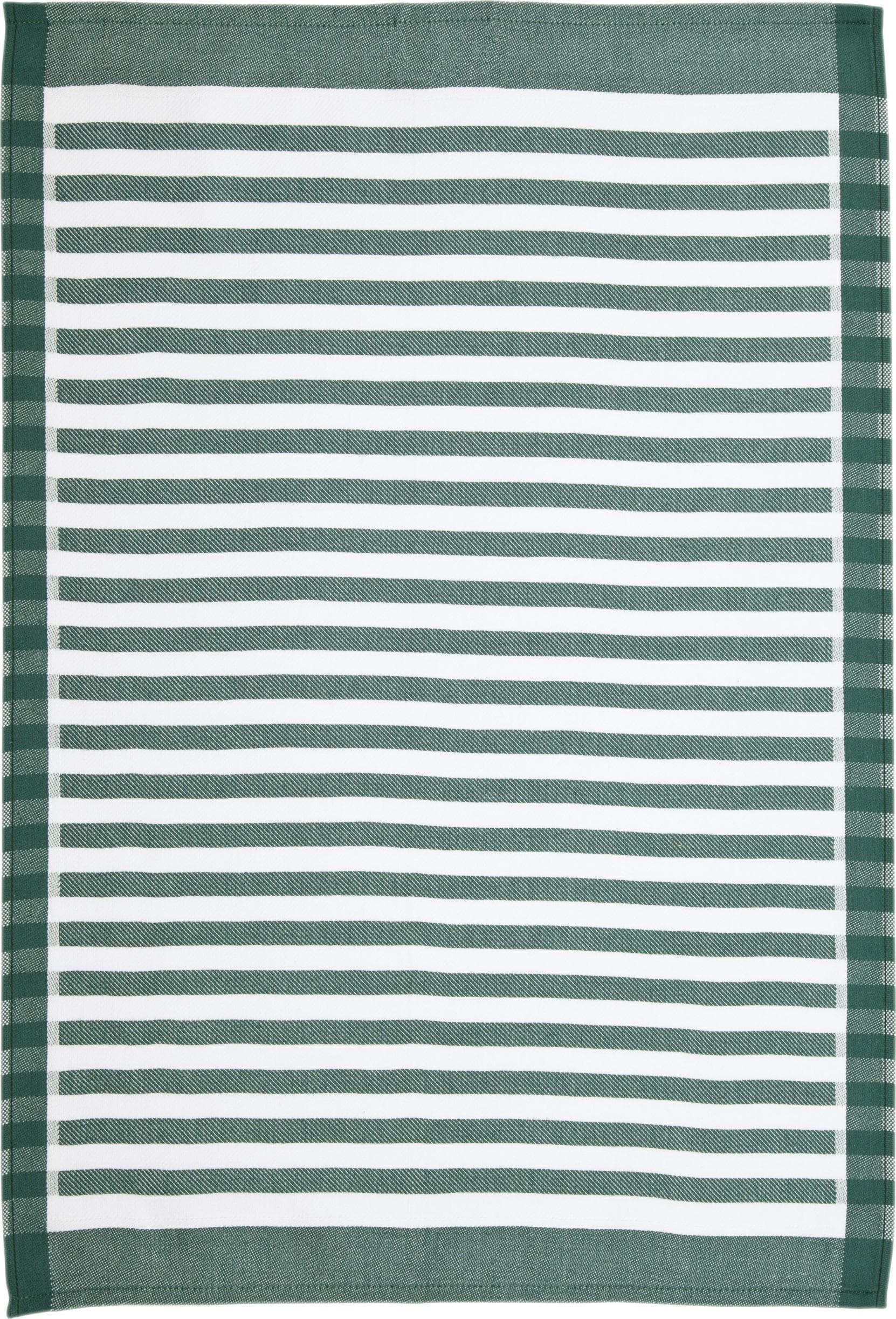 Geschirrtuch SUPERIOR STREIFEN Grün Baumwolle