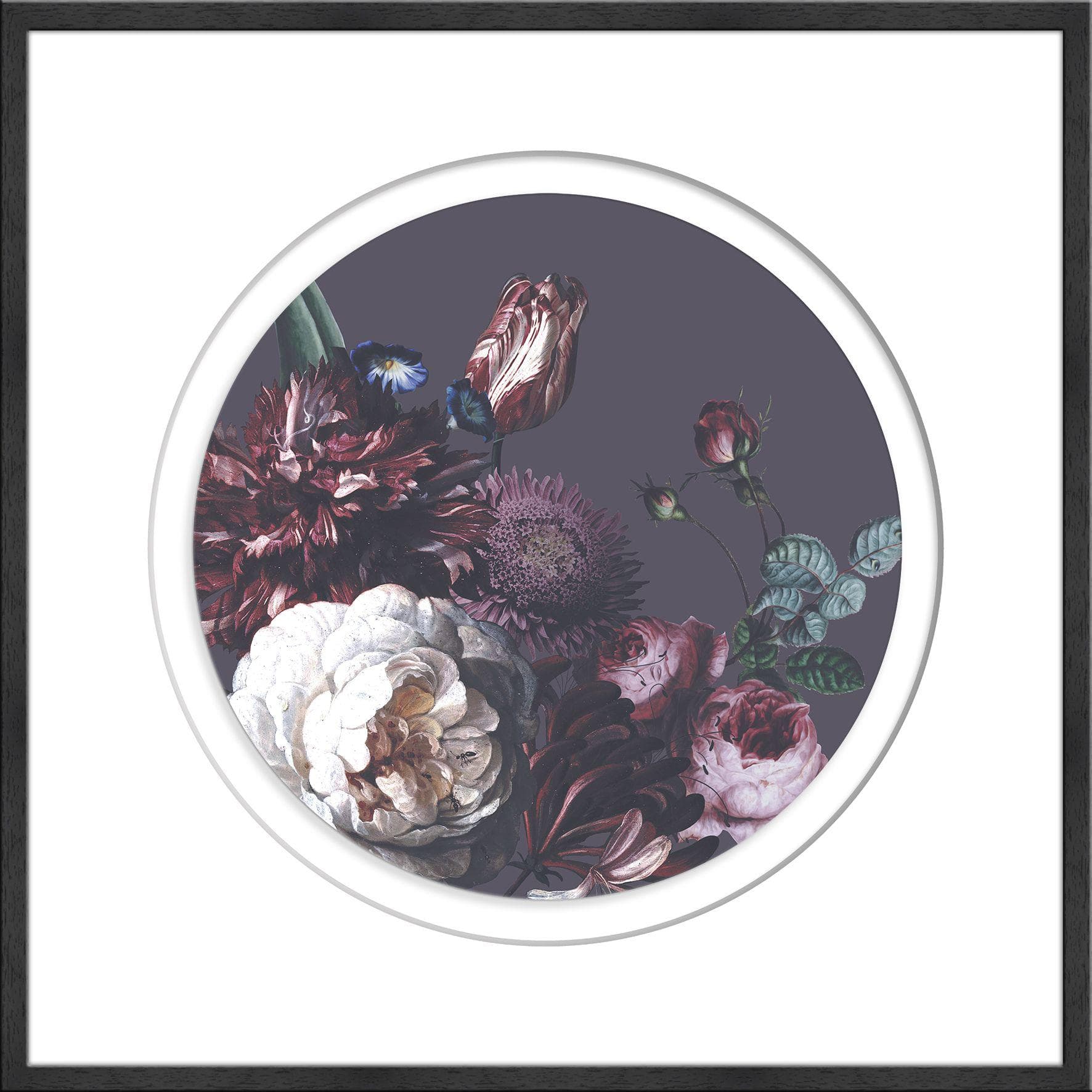 Kunstdruck PURPLE BOUQUET I von Fred-Design