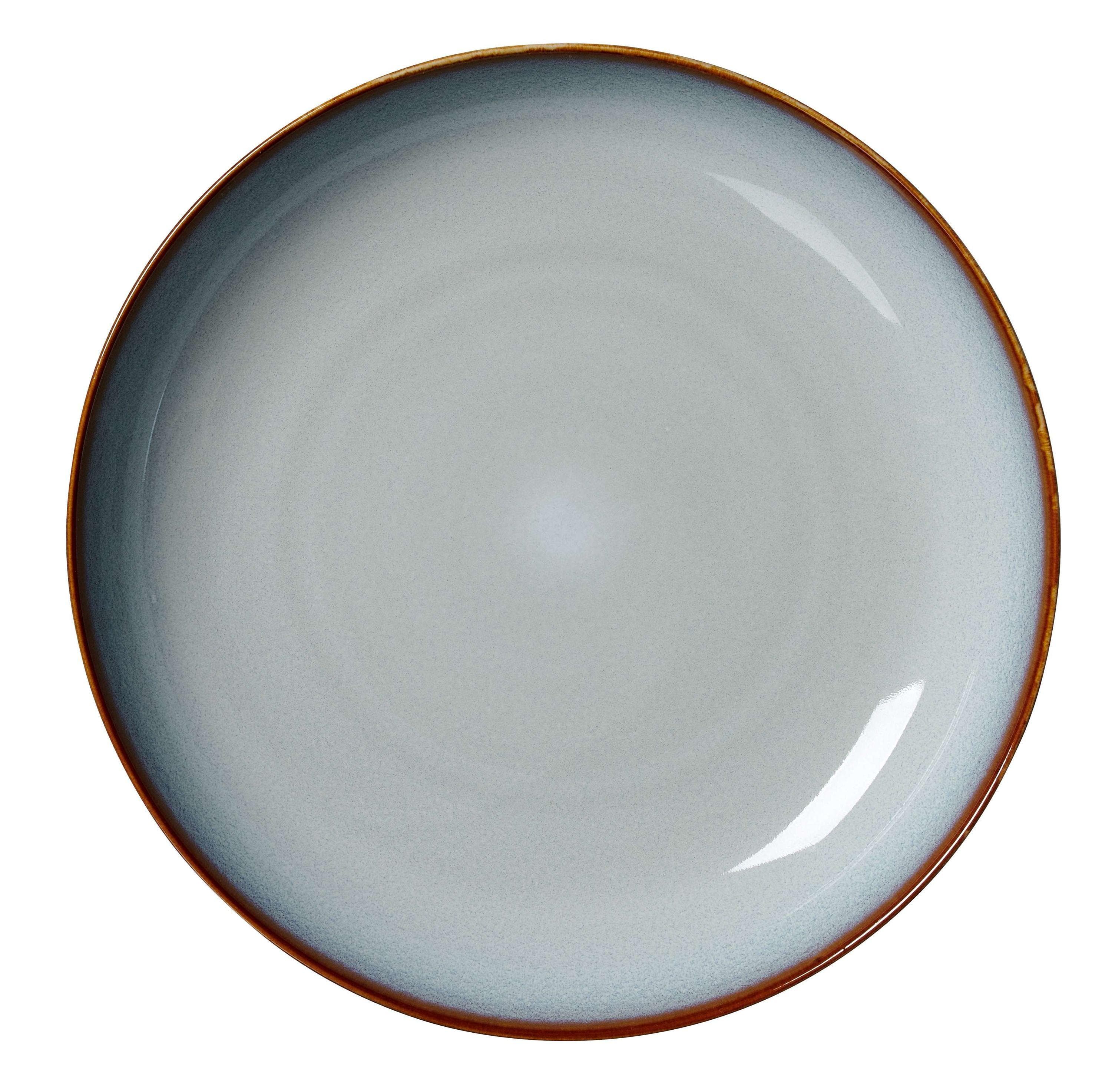 Teller tief PORTOFINO Grau-Braun Porzellan