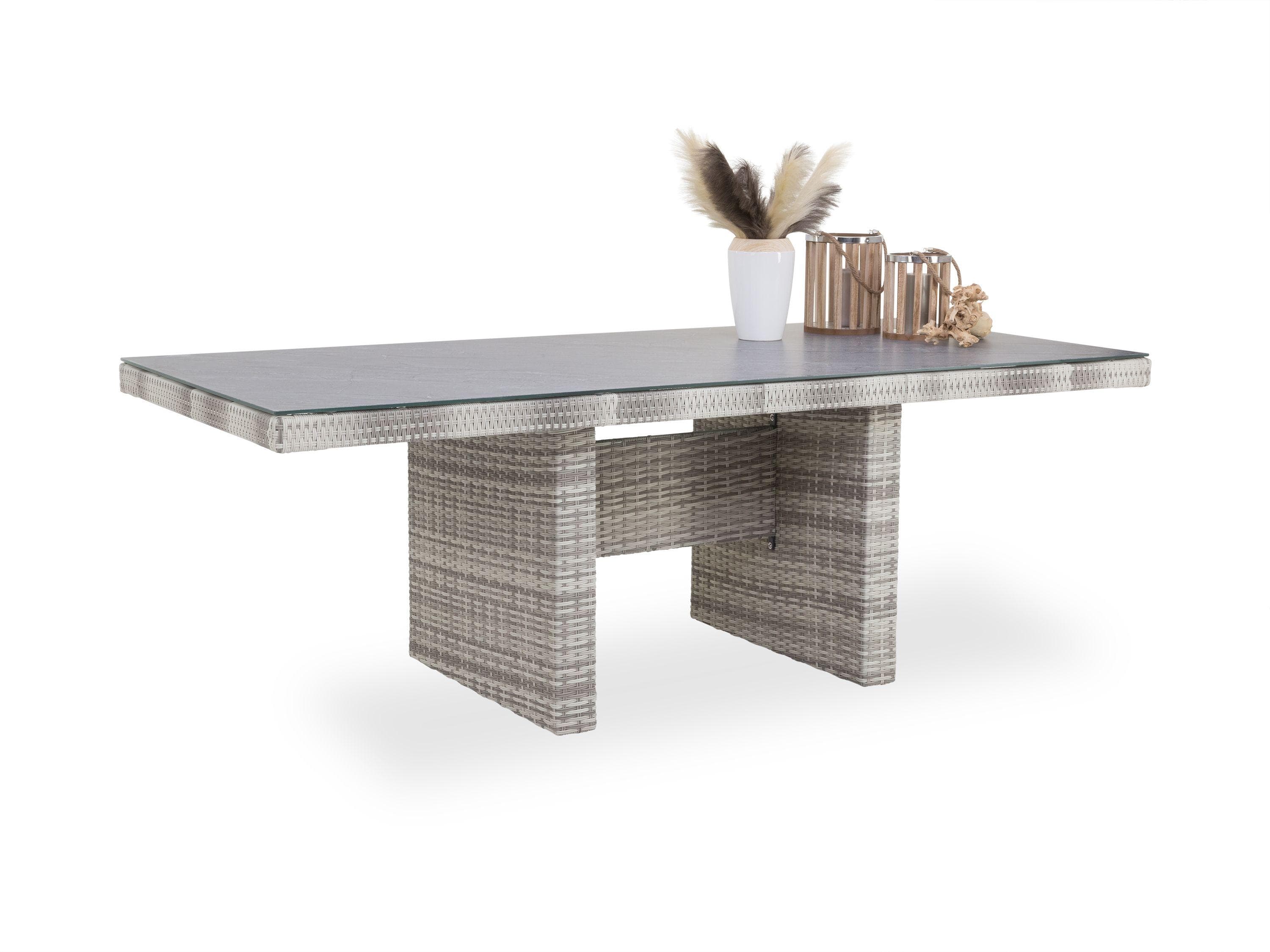 Grauer Outdoor-Esstisch Wyk - Robust & Stilvoll