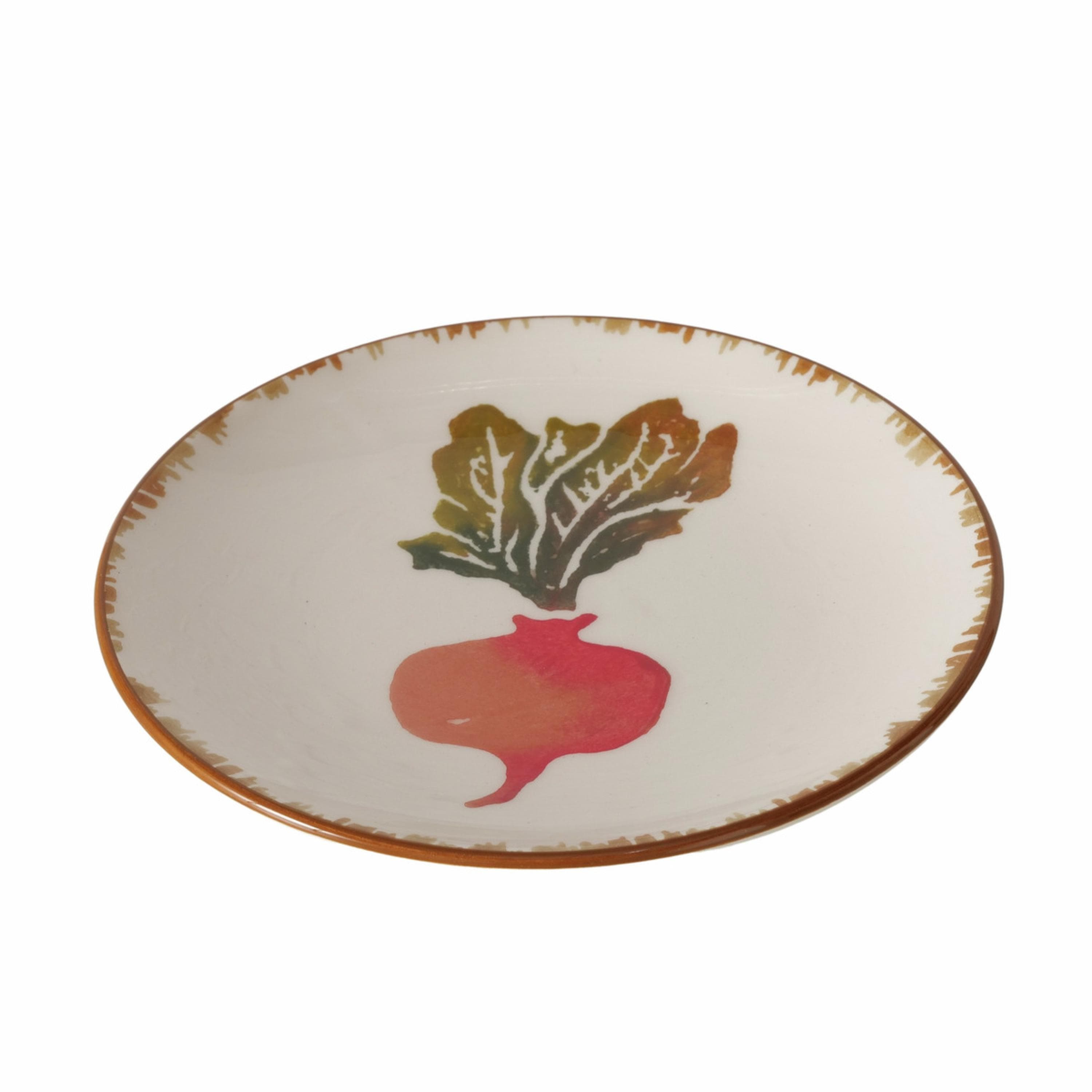 Teller RADIESCHEN Steingut Farbmix