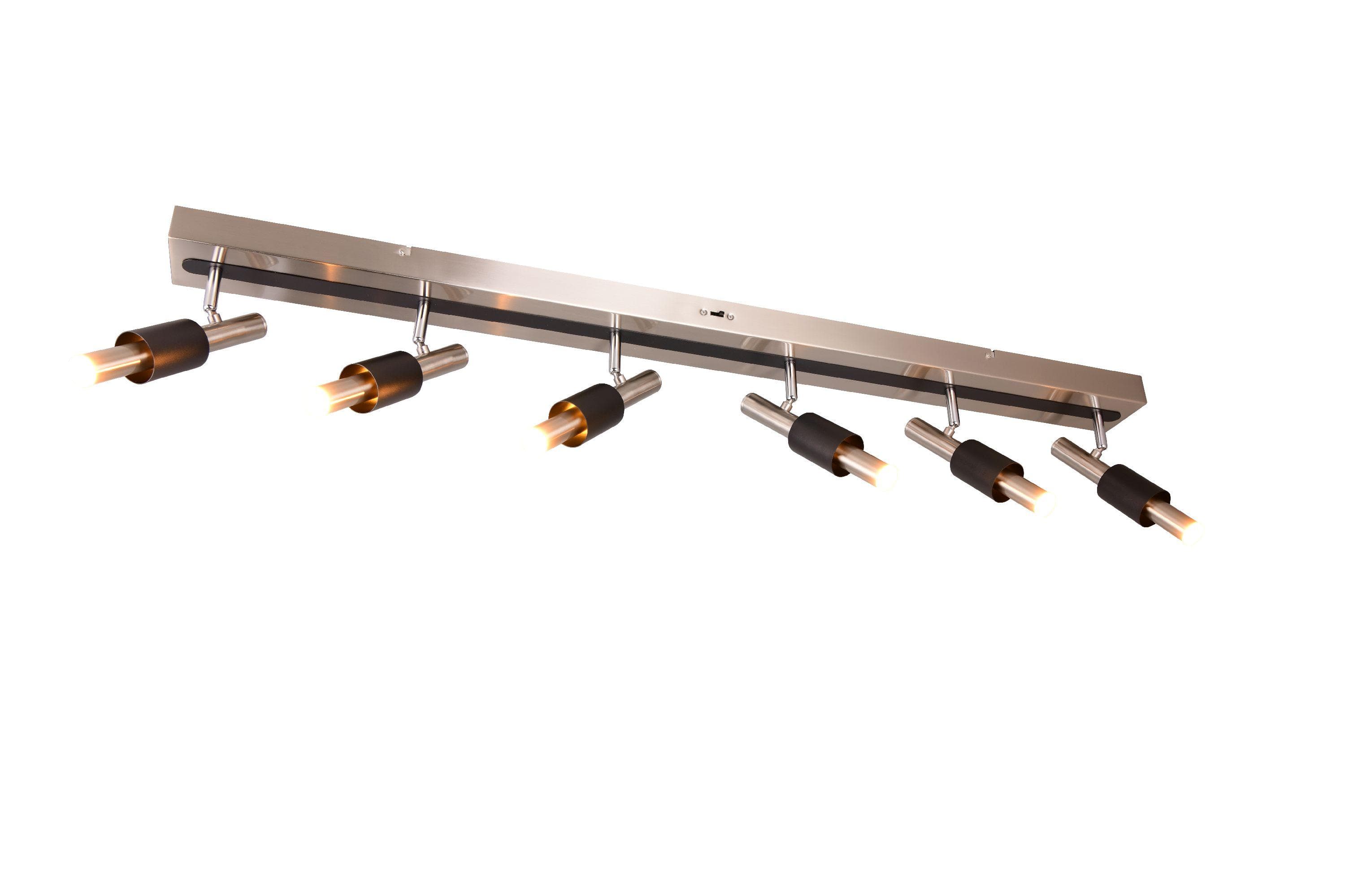 Trio Leuchten IKARIS Deckenspot Goldlicht Metall Nickel matt Dimmbar