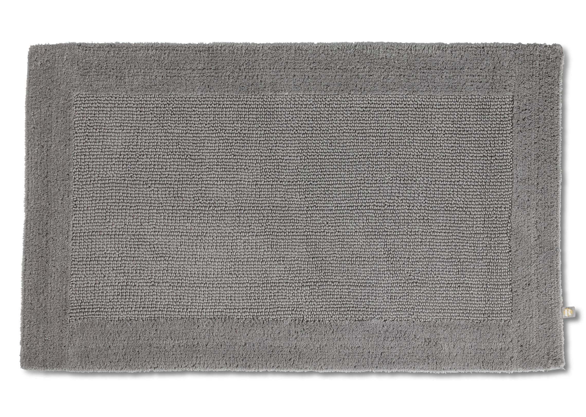 Badematte RHOMTUFT PRESTIGE 100% Baumwolle Kiesel-Optik