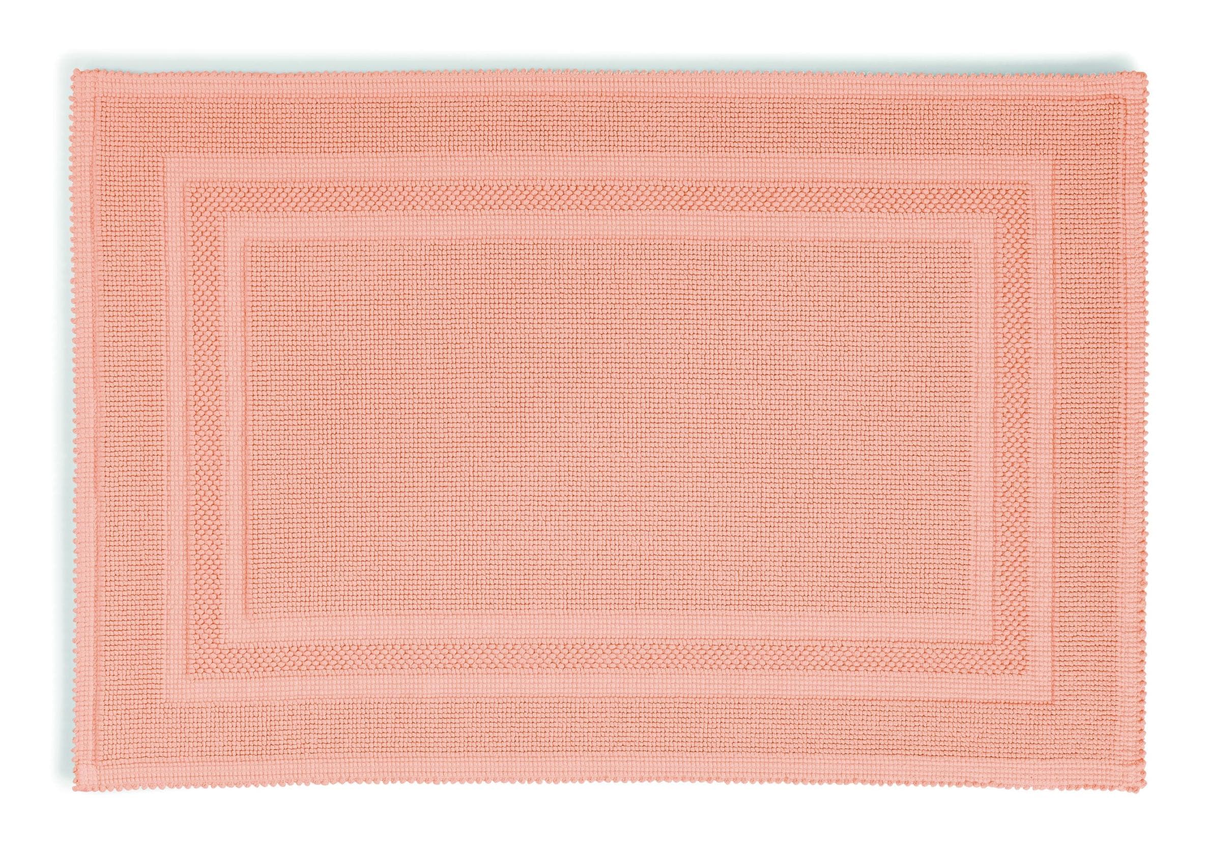 Badematte RHOMTUFT GALA 100% Baumwolle Peach 60x90cm