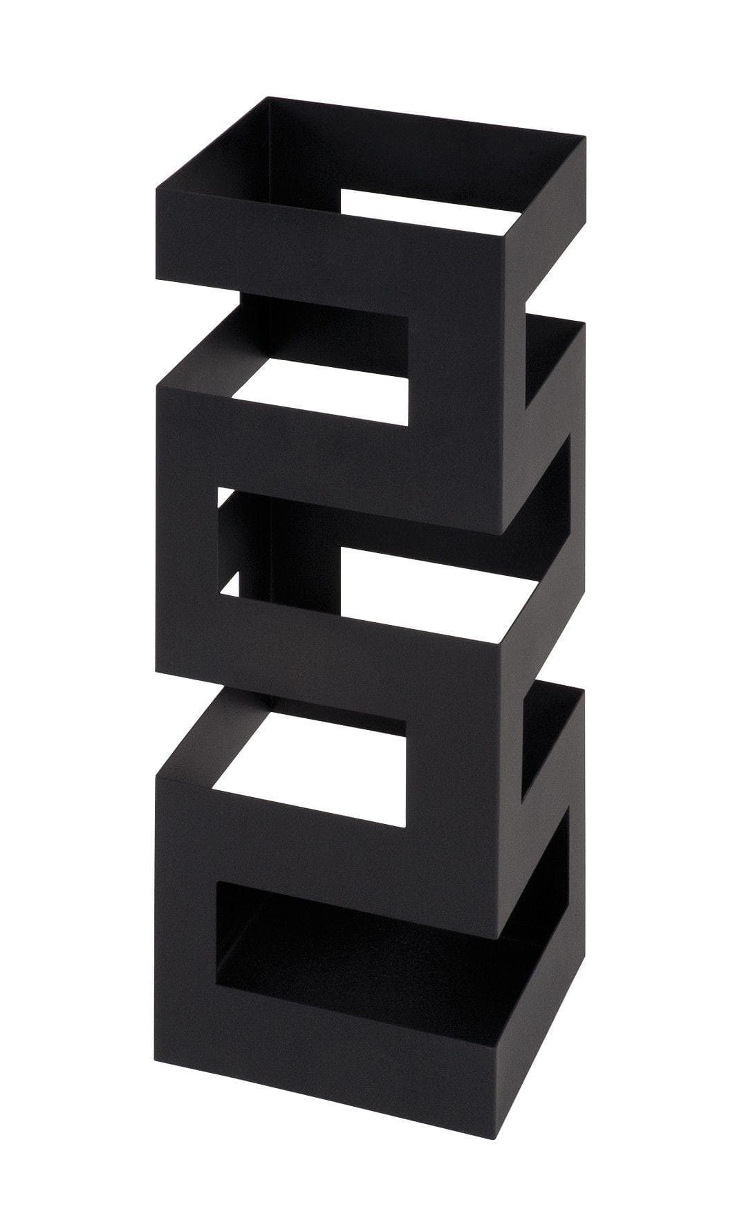 HAKU Möbel Schirmständer - Schwarz Lackierter Metallständer mit Abtropfschale