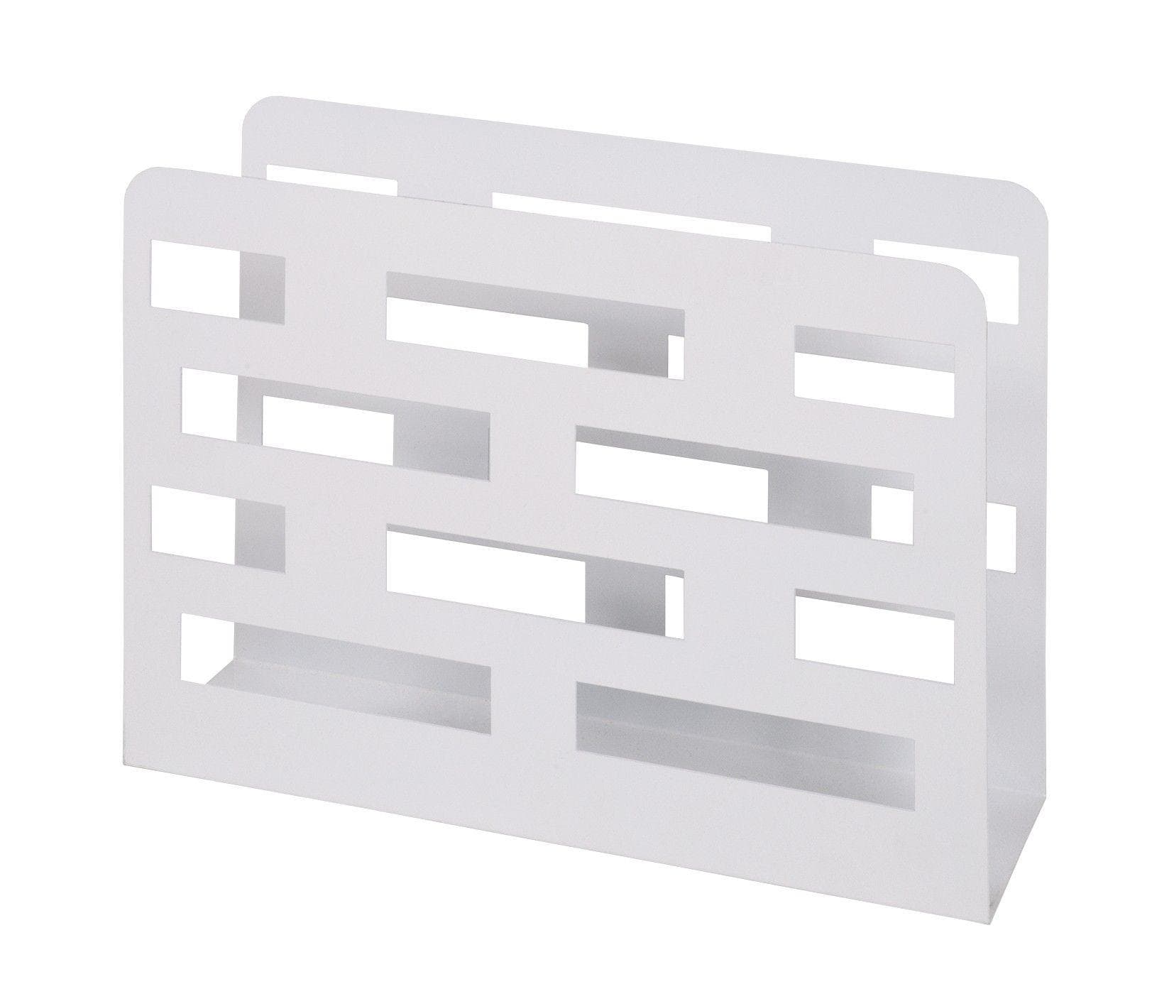 HAKU Weißer Metall-Zeitungsständer - Stilvolles Design