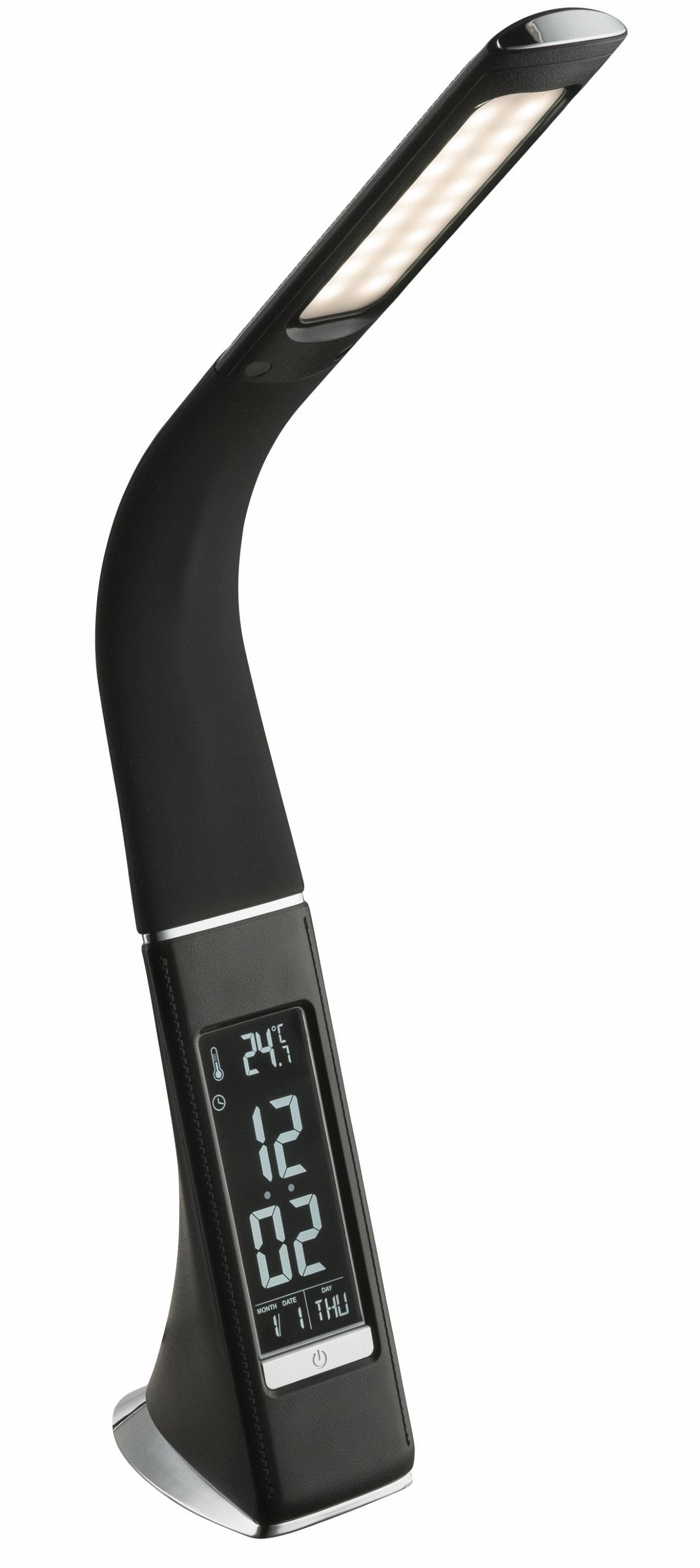 GLOBO LIGHTING LED Schreibtischlampe SOPHIE Schwarz Kunststoff Lederoptik Dimmfunktion