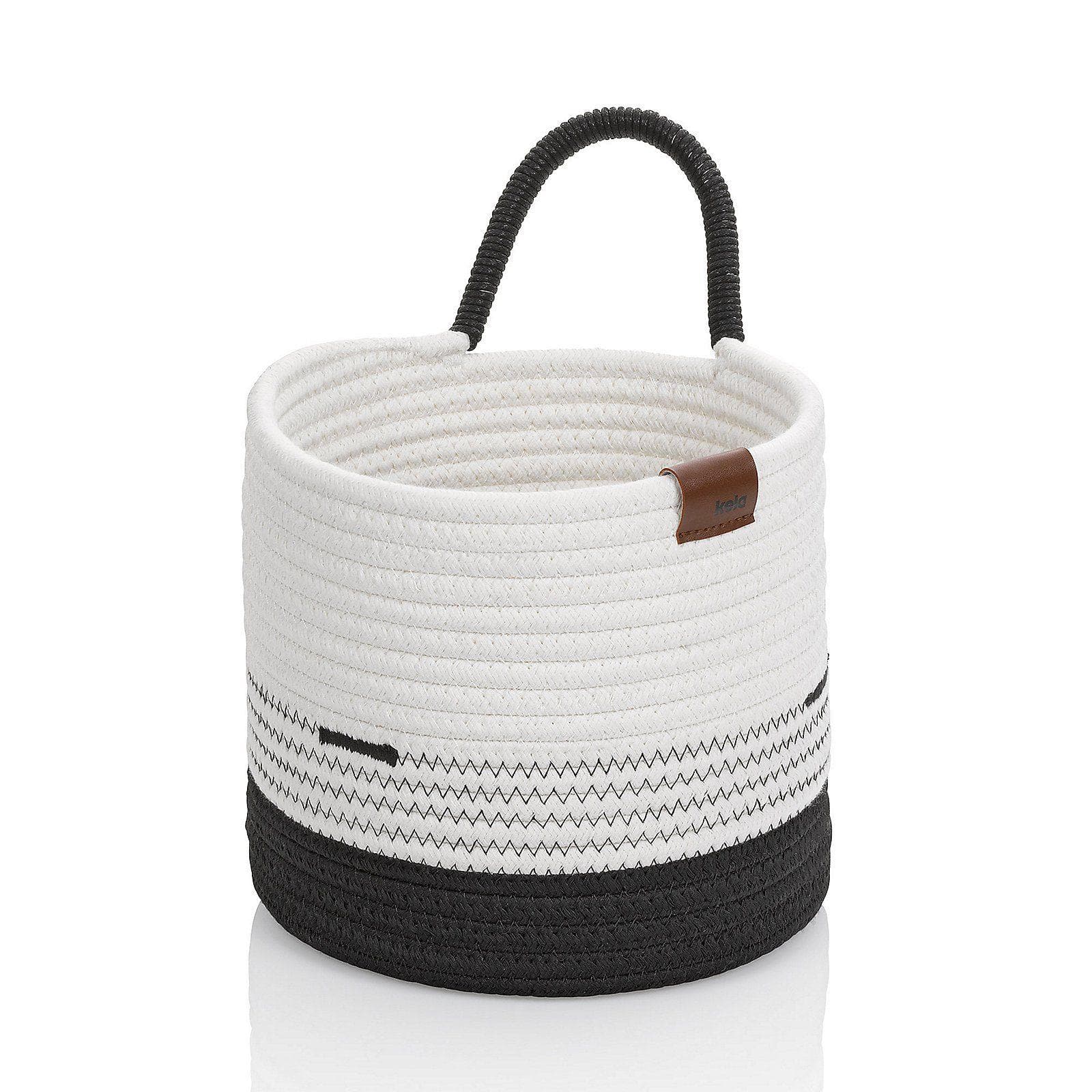 kela Aufbewahrungskorb HEDDA Weiß-Schwarz für Badezimmer
