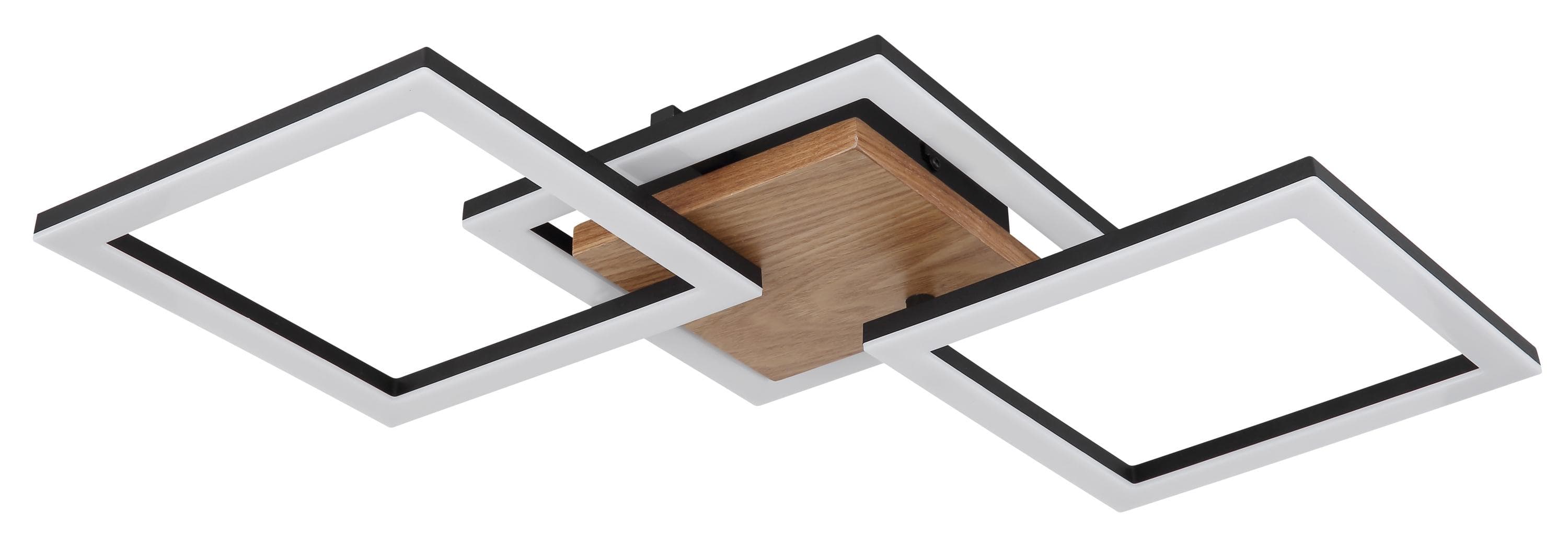 GLOBO LIGHTING KERRY LED Deckenleuchte Holzoptik Schwarz Braun Schwenkbar