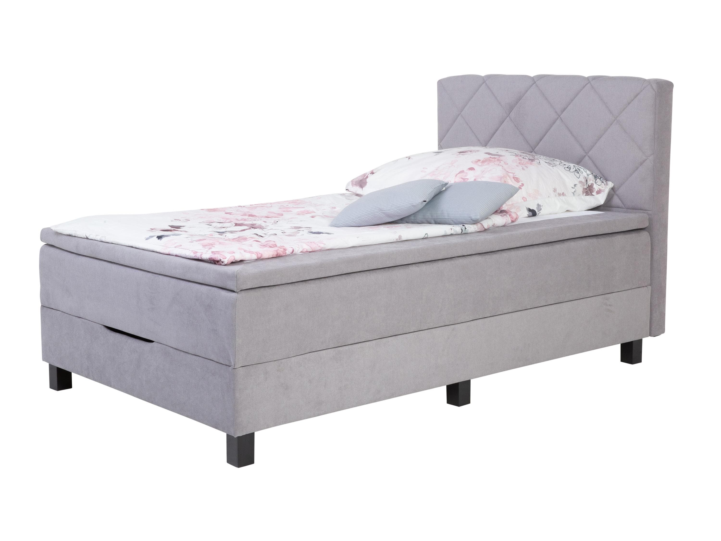 Sun Garden Boxspringbett Silber Stoffholzwerkstoff