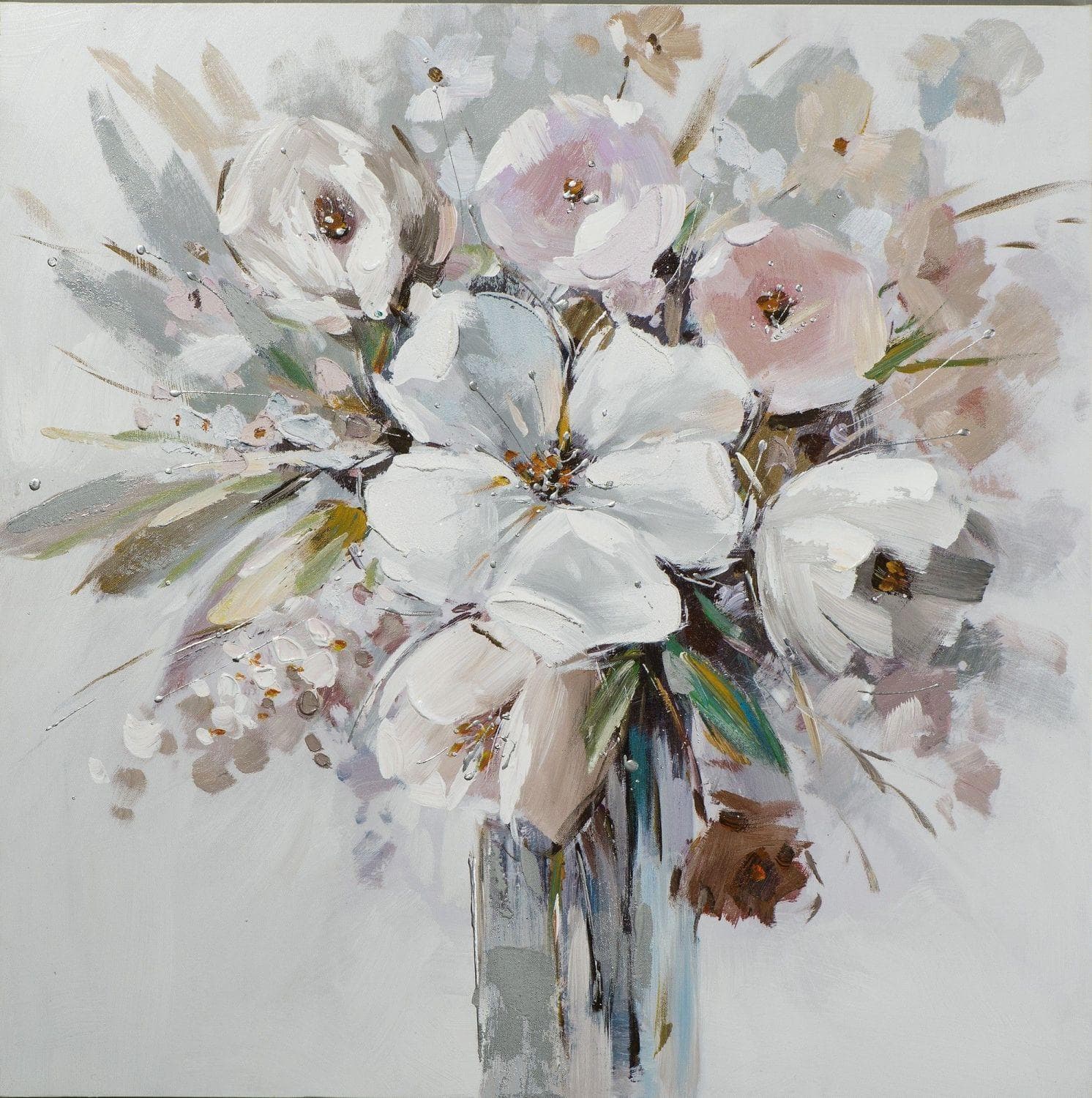 Gemälde BLUMENSTRAUSS Holz Natur