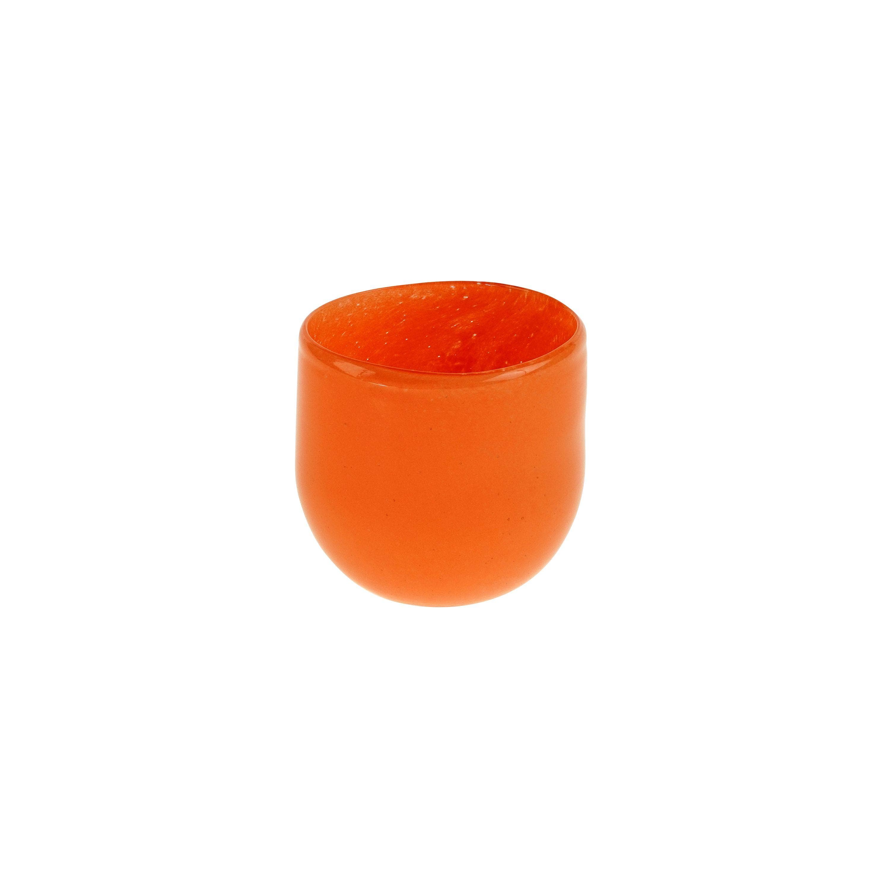 Teelichthalter SUMMER Orange Glas
