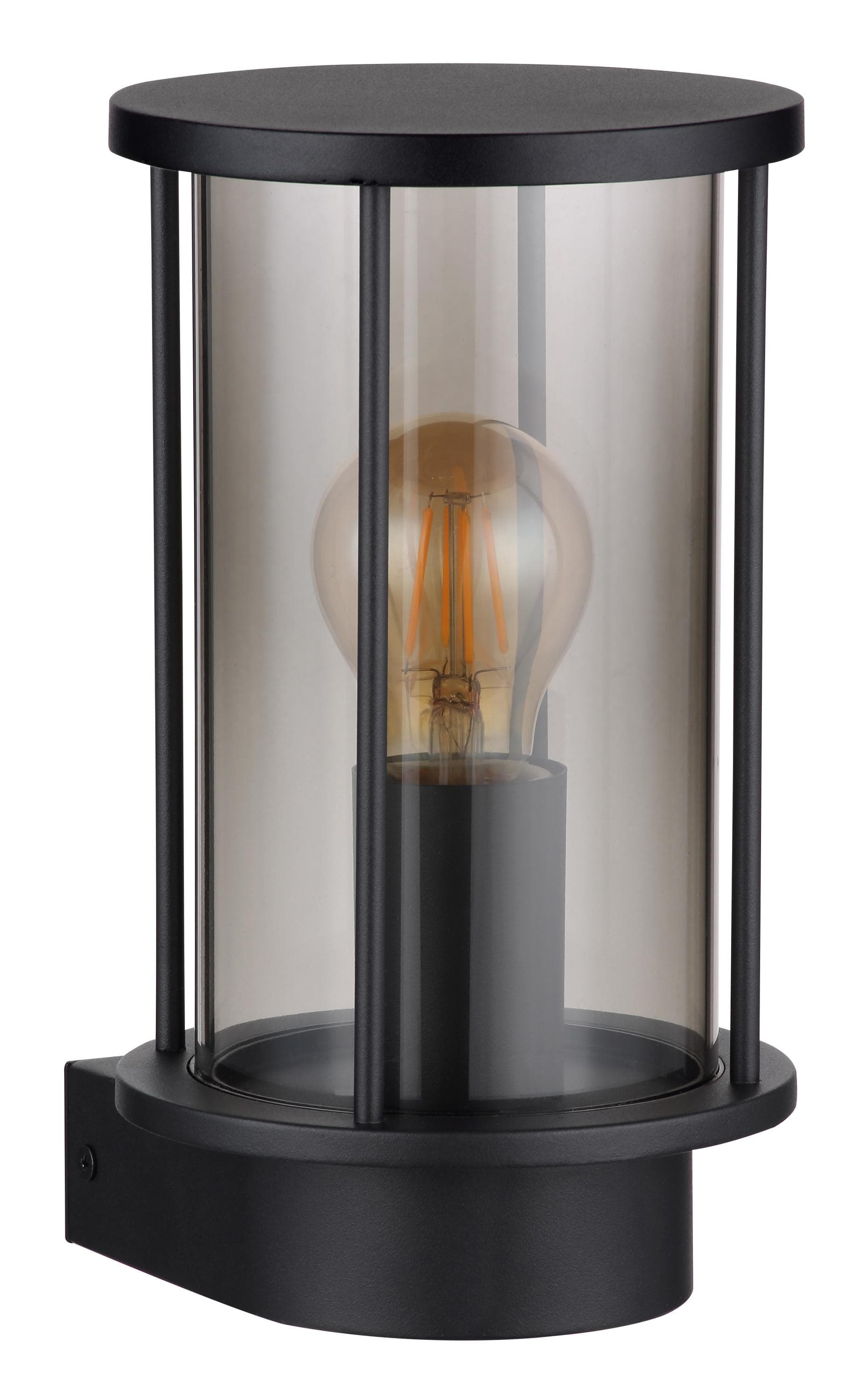 Außenwandleuchte Gracey Schwarz Edelstahl