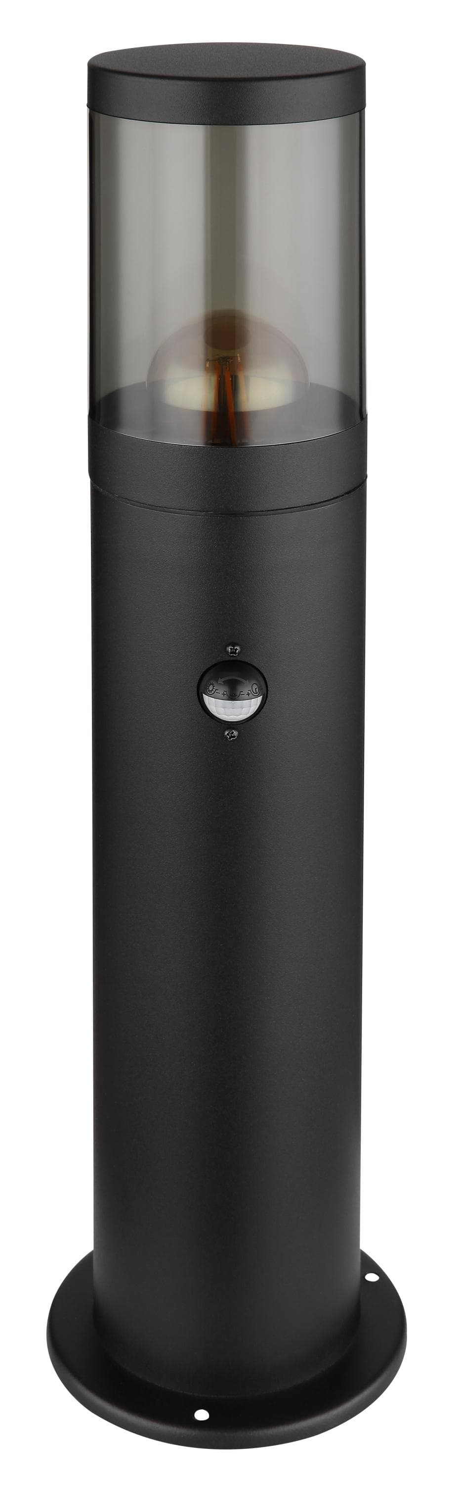 GLOBO LIGHTING Außen-Stehlampe Schwarz Edelstahl Bewegungsmelder