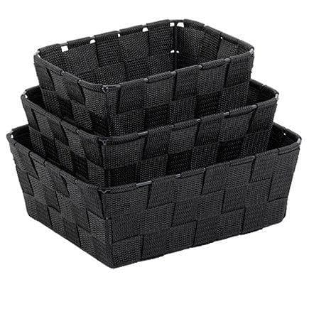 kela Aufbewahrungskorb Alvaro Schwarz/Silber Stapelbar