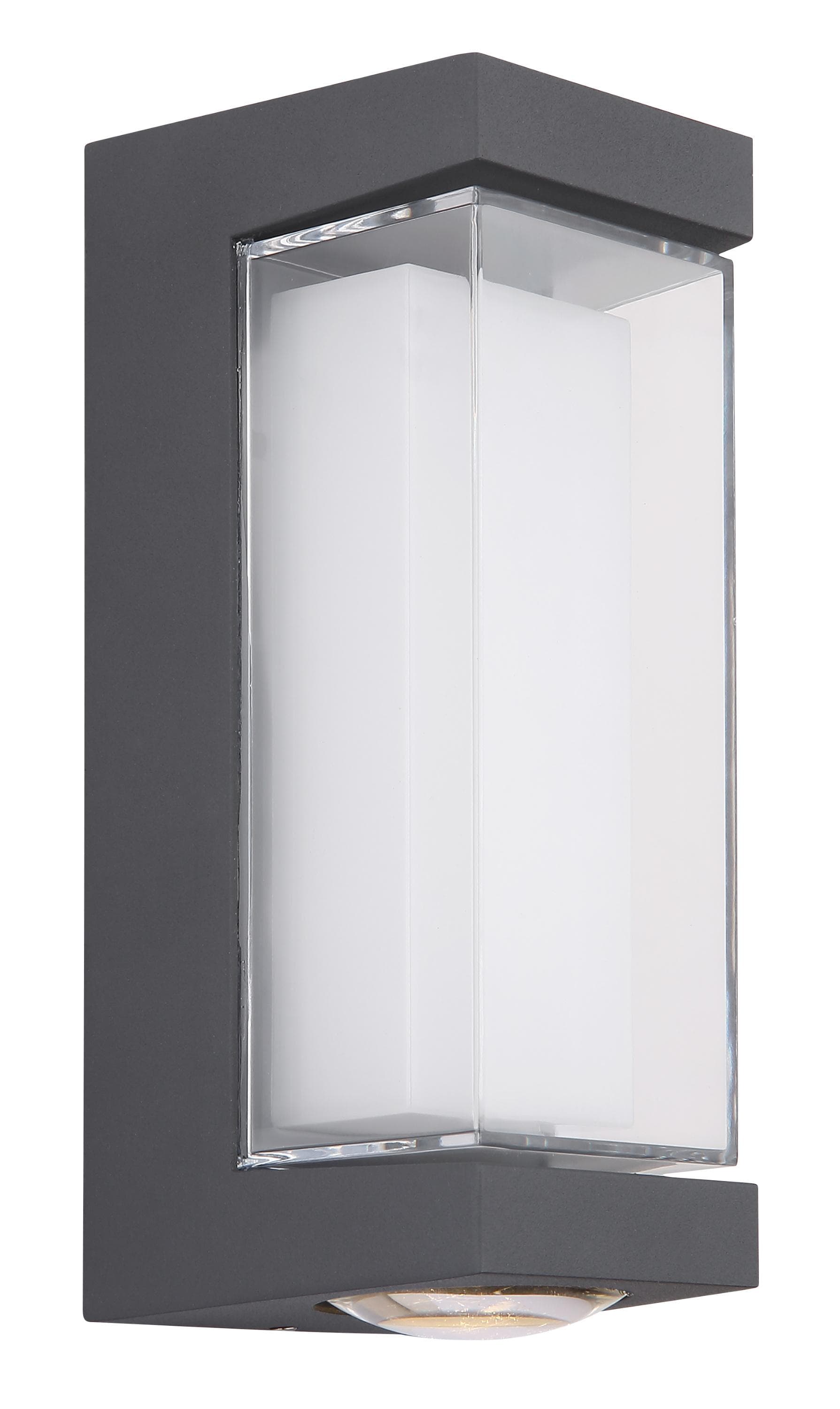 GLOBO LIGHTING Außen-Wandleuchte LED Wandstrahler Grau für Eingangsbereich