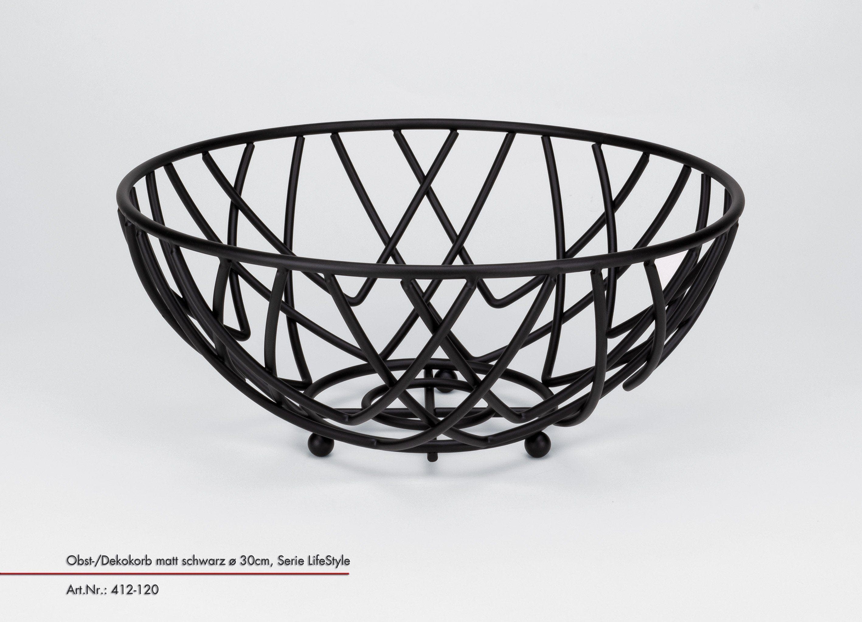 Exklusiver Obstkorb aus Edelstahl in Silber