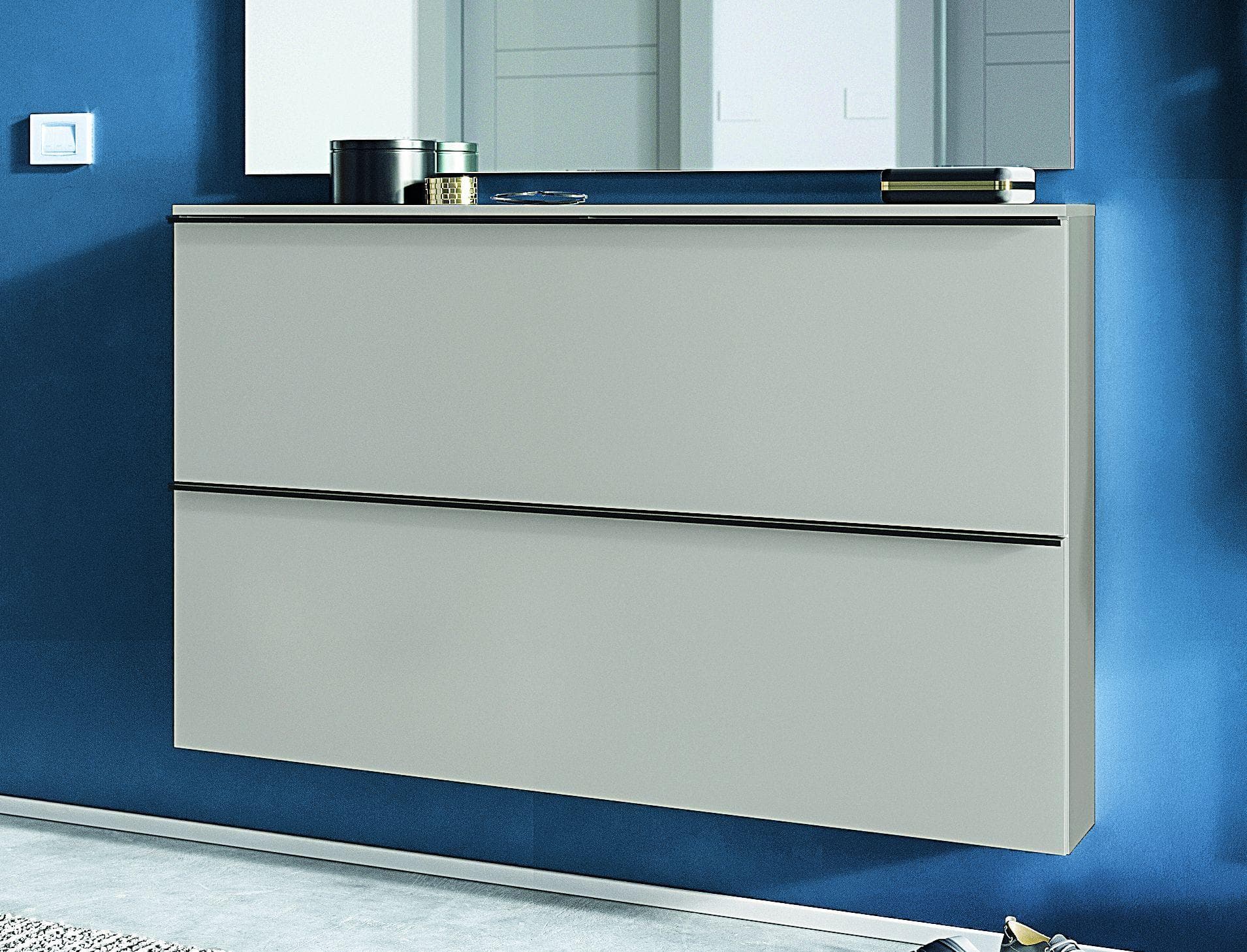 Schuhschrank vito SOLINO Steingrau