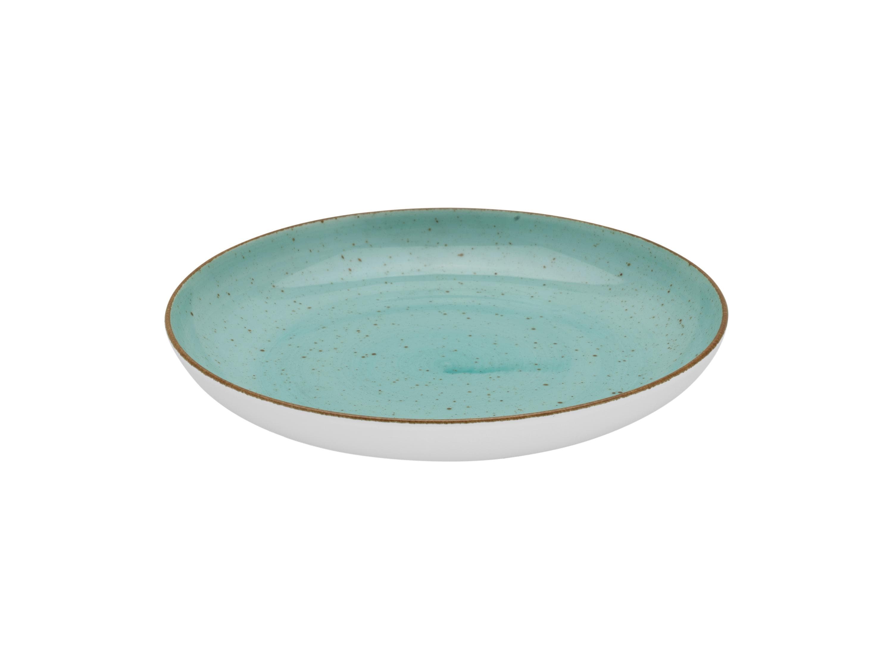 Teller VINTAGE Porzellan Aqua