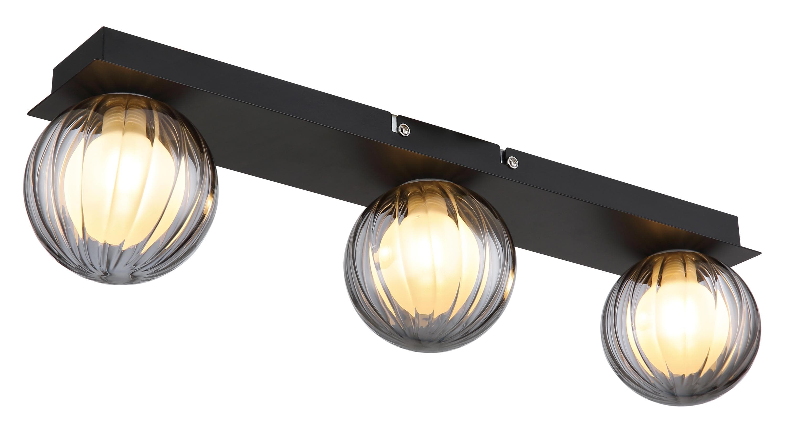 GLOBO LIGHTING Kugelleuchte Deckenleuchte Wohnzimmer Flurlampe Schwarz Matt Rauchglas