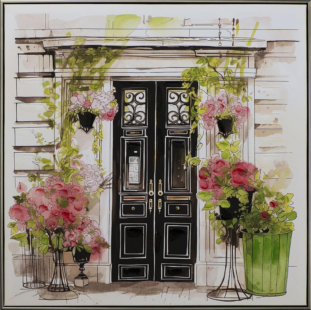 Gemälde ROMANTIC TOWNHOUSE Beige