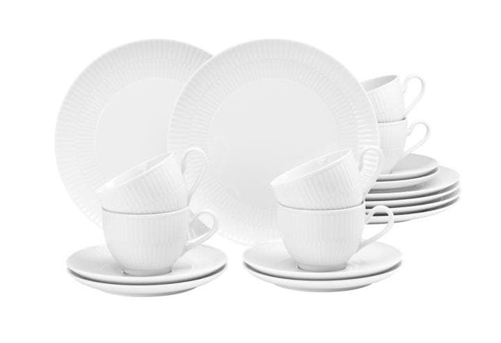Seltmann Weiden Kaffeeservice Amina 18er Set Weiß Hartporzellan