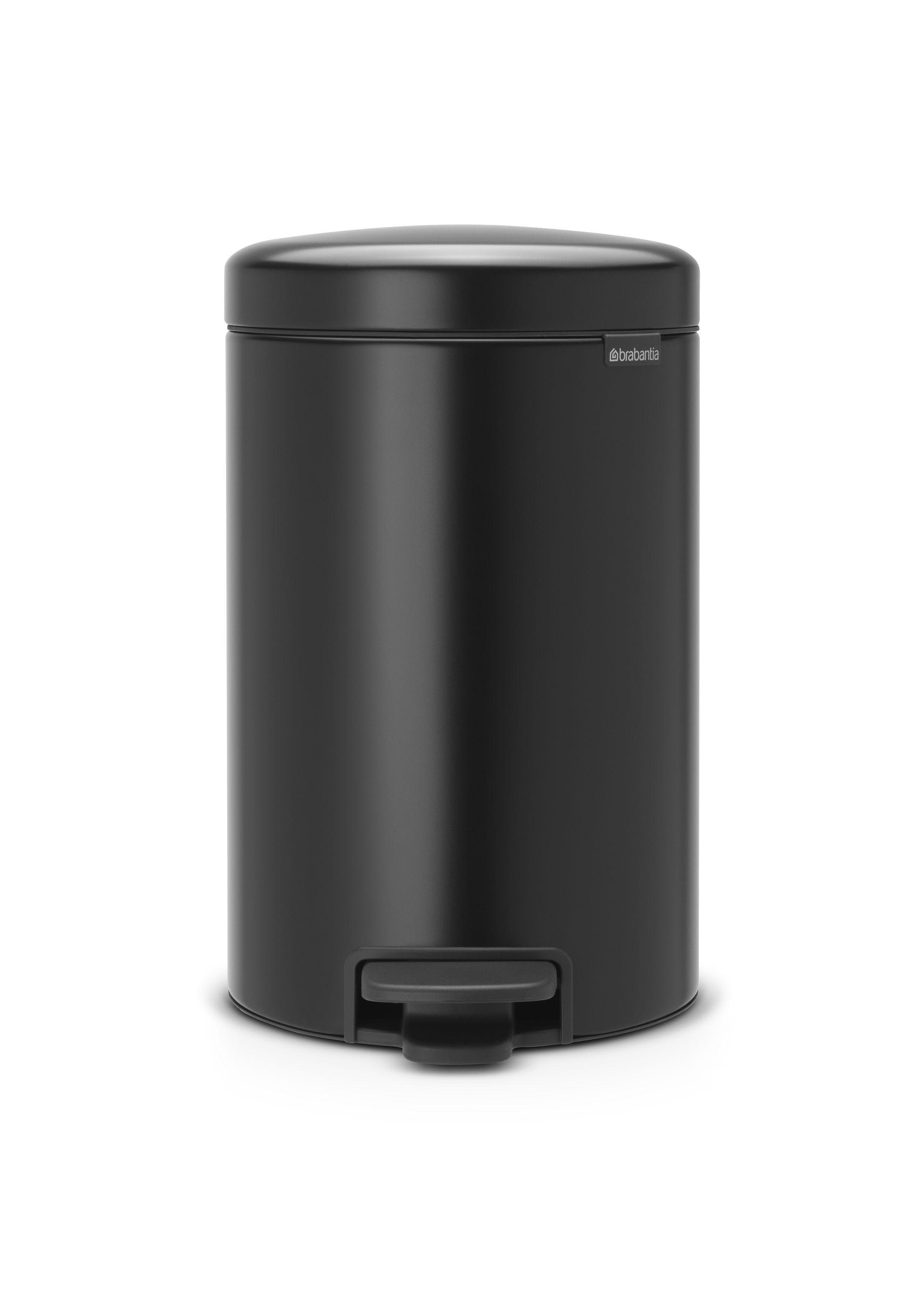 Brabantia Abfalleimer Matt Schwarz 12 Liter