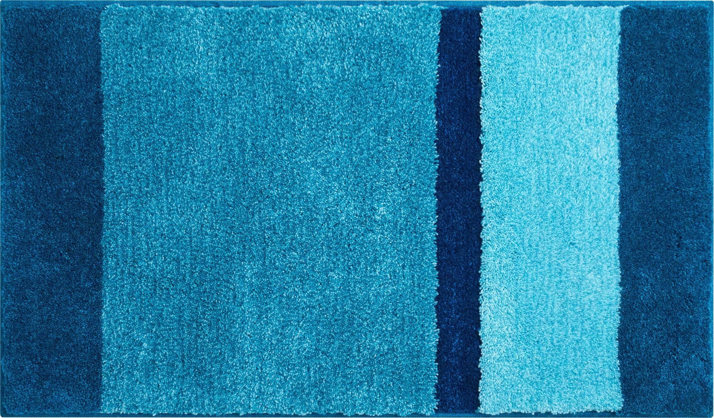 Badematte ROOM Türkis Streifen Grund