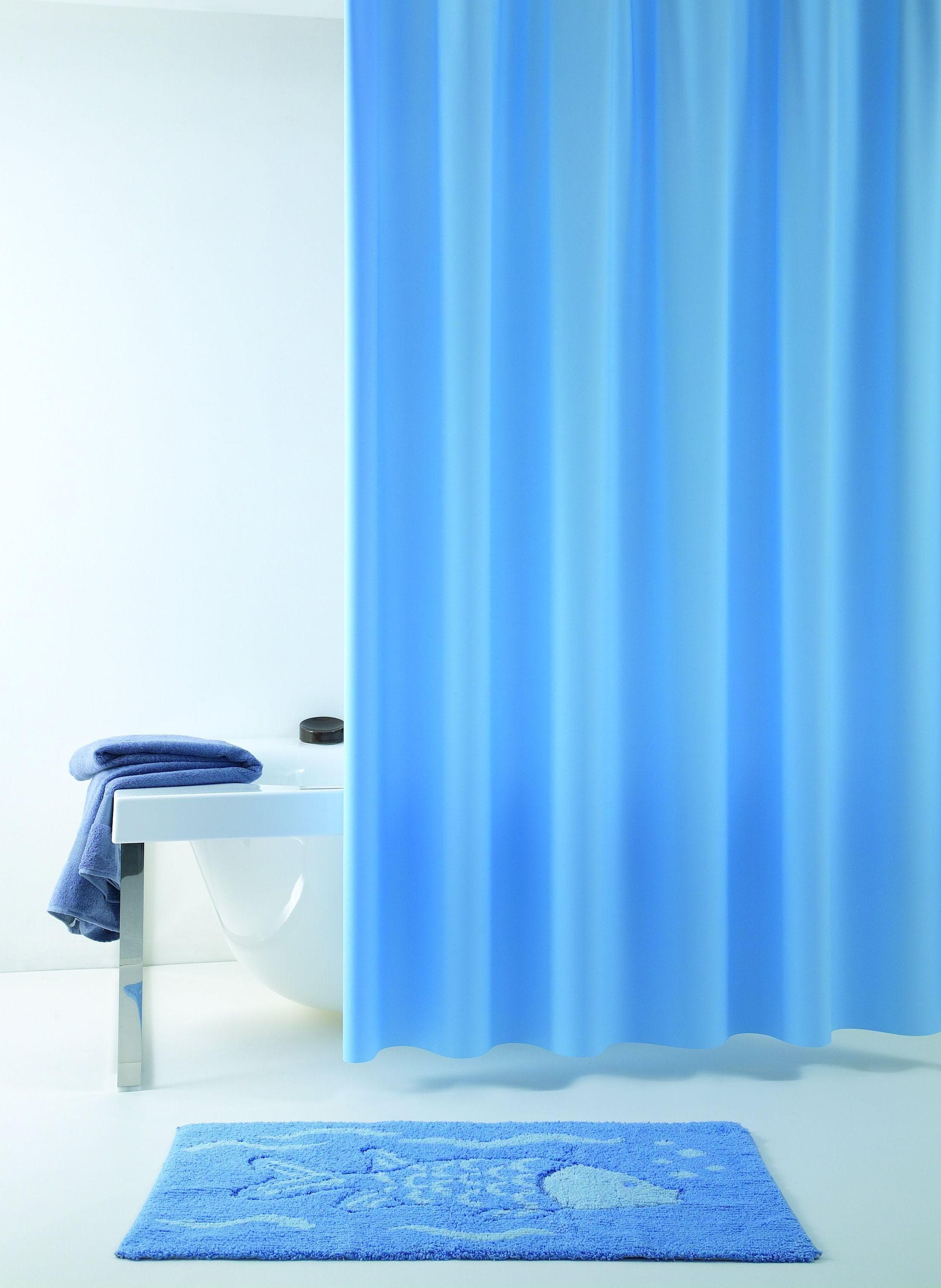 Duschvorhang ALLURA Blau 100% Vinyl PVC