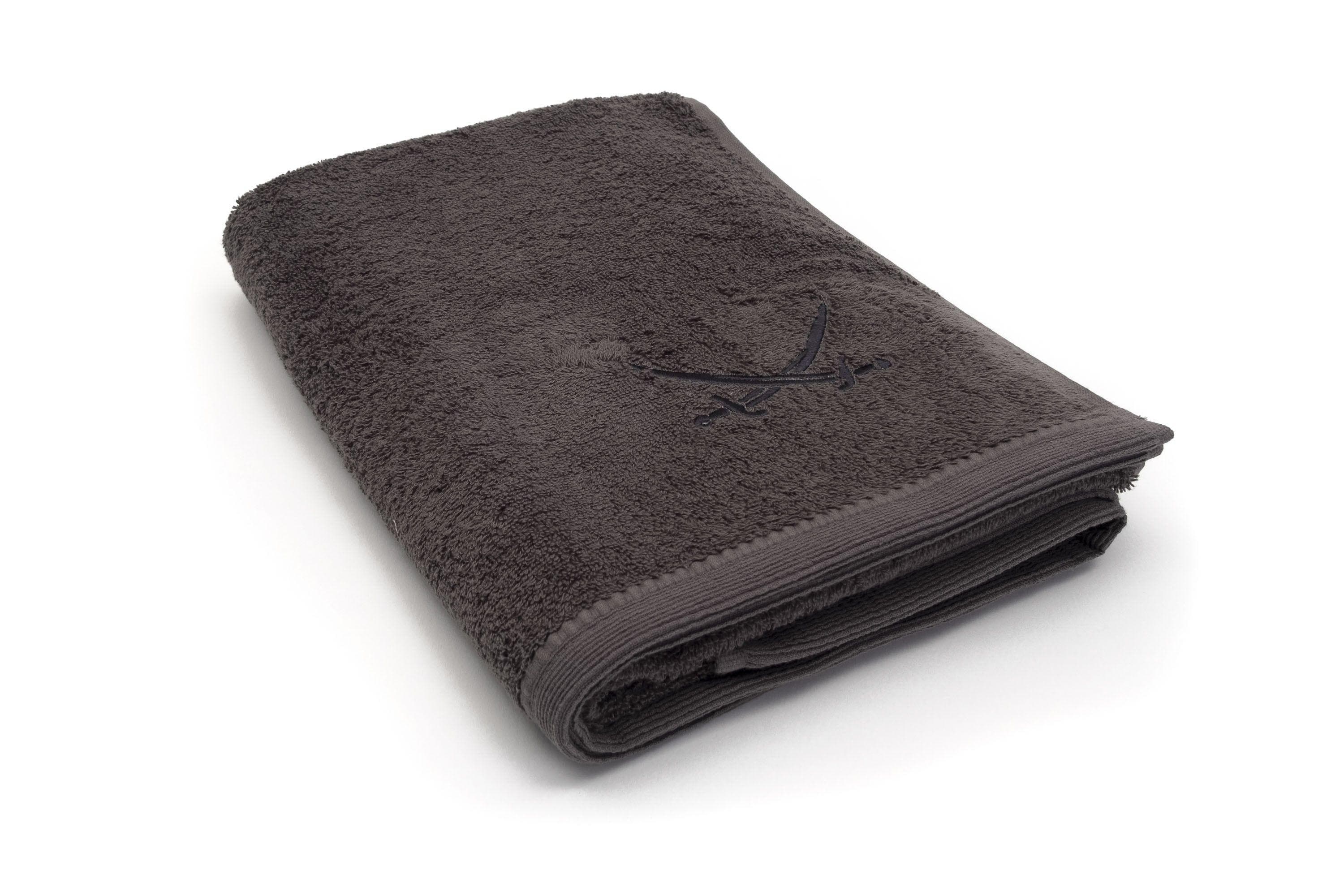 Sansibar Sylt Gästetuch Grau 100% Baumwolle mit Stickerei