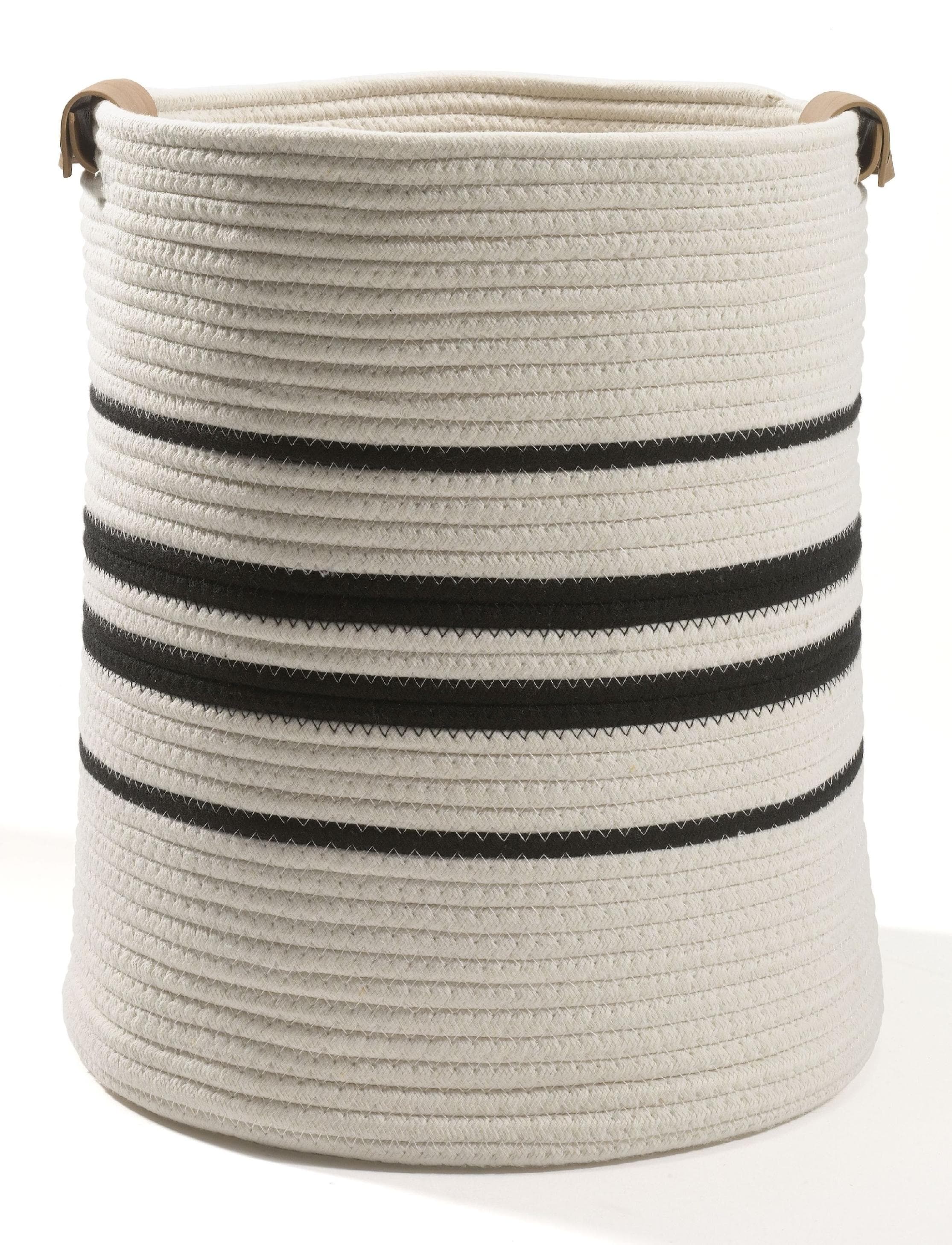 Casa Nova Korb Baumwollseil Weiß/Schwarz