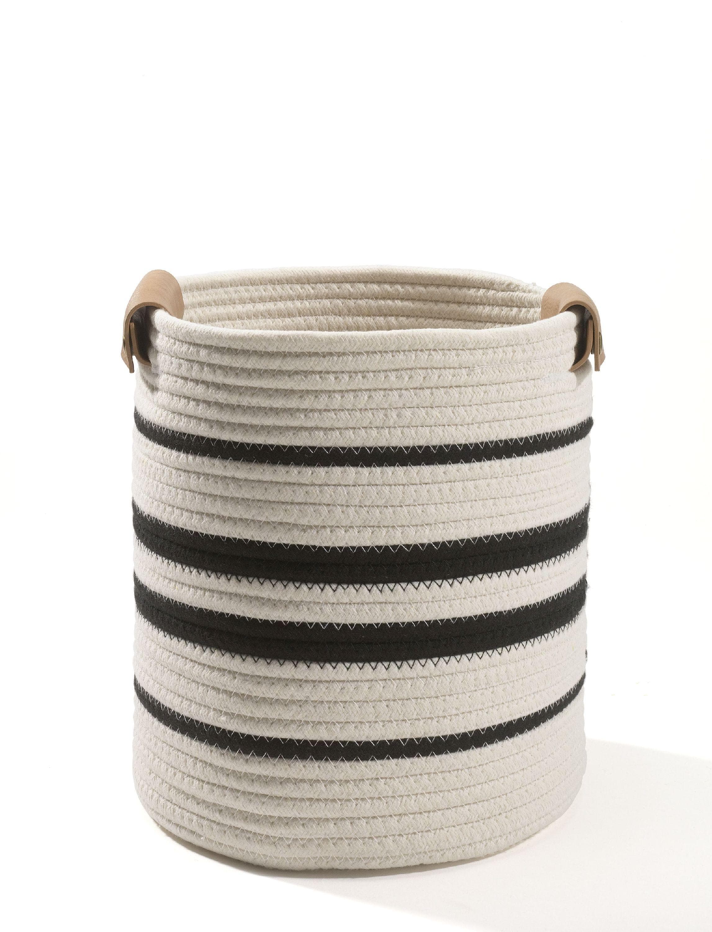 Casa Nova Korb Weiß/Schwarz Baumwollseil