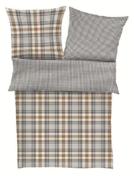 Bettwäsche Satin s.Oliver Grau/Gelb